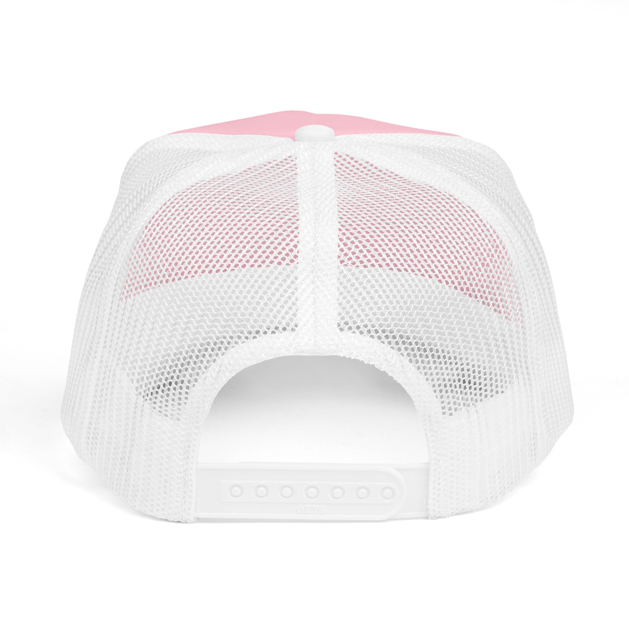 Pink Foam Trucker Hat with 'Cummins' Graphic — Retro Mesh Baseball Cap