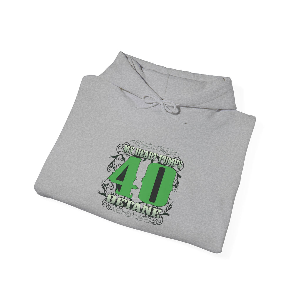 My heart pumps 40 octane - Green Design Sweatshirt