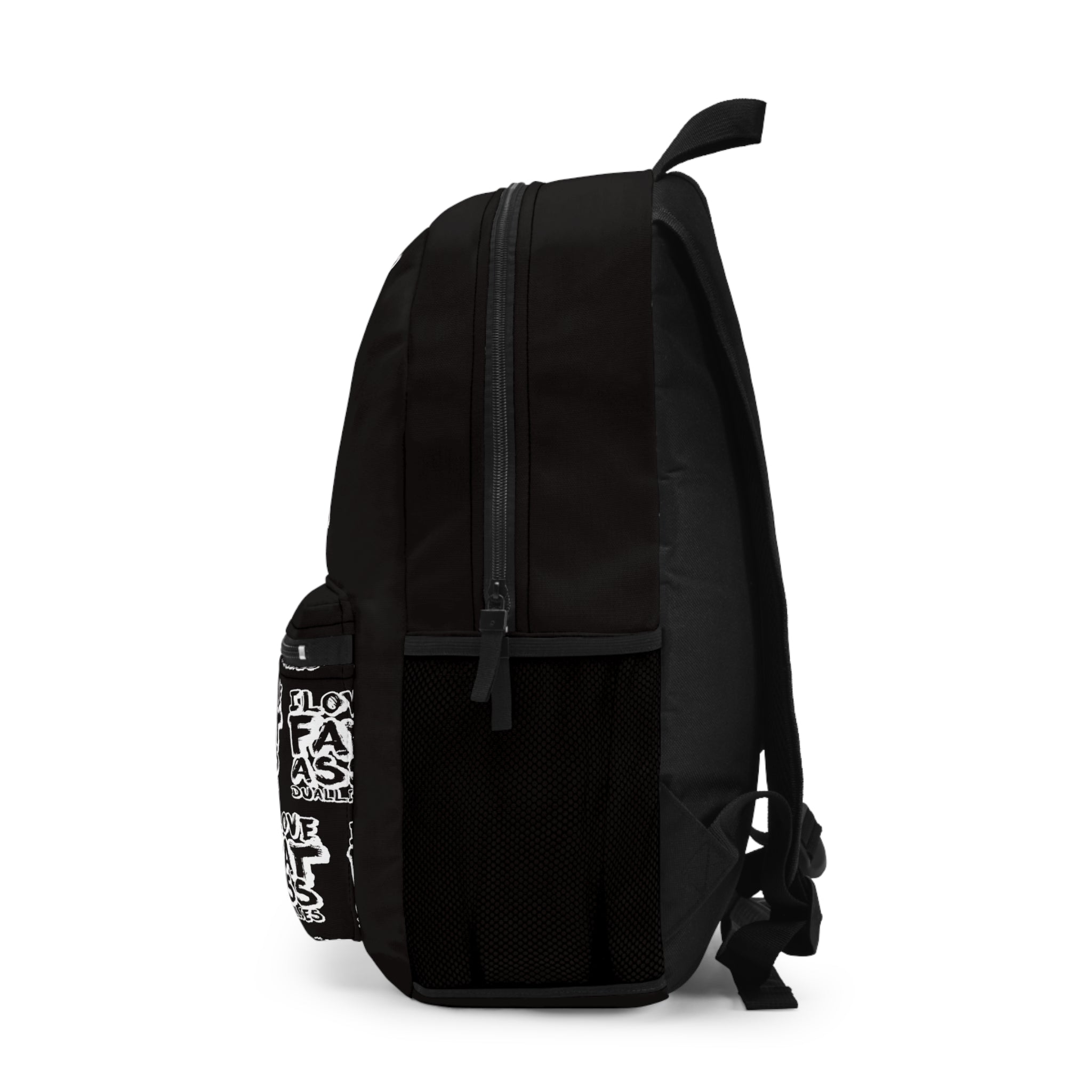Backpack - I Love Fat Ass Duallies Bold Graphic Black Daypack
