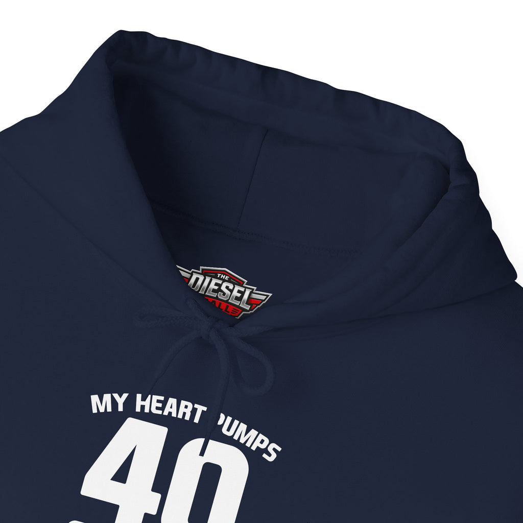 40 Octane Hoodie – "My Heart Pumps 40 Octane" Racing Gasoline Fan Sweatshirt