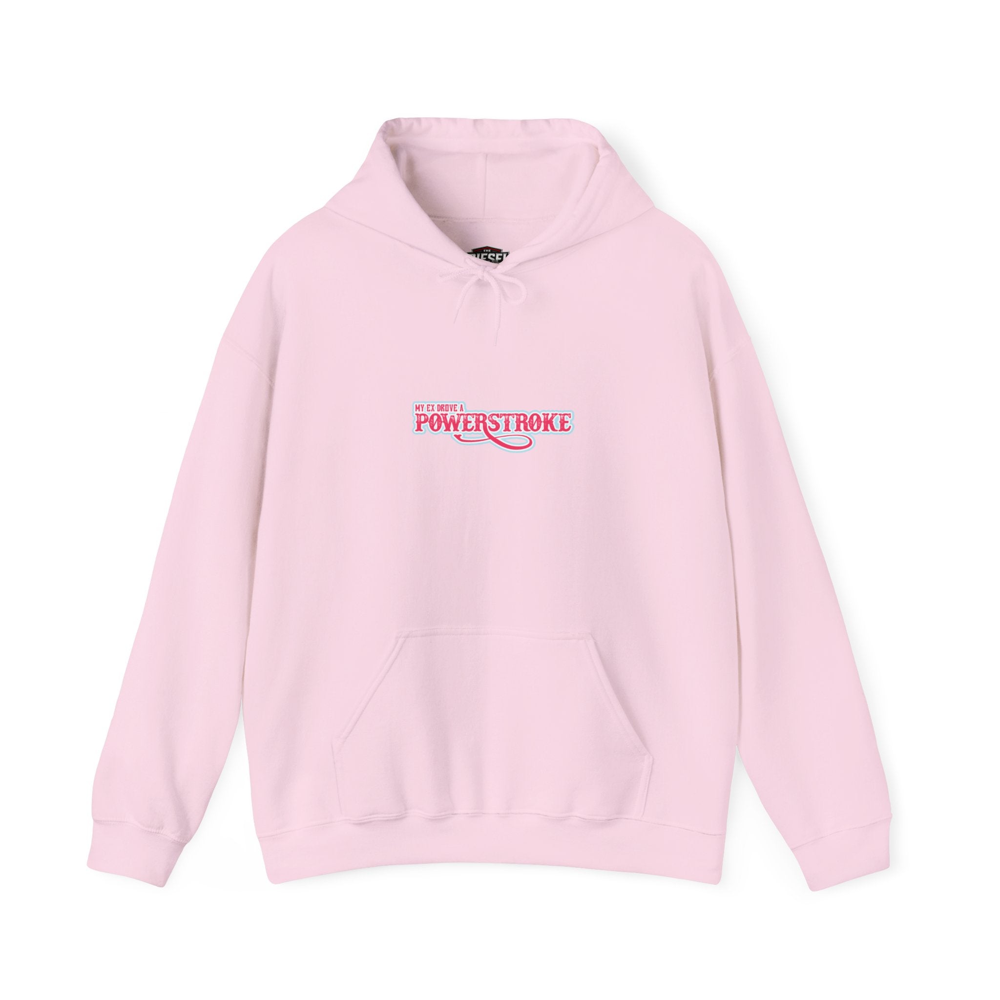 Powerstroke Logo Hoodie - Retro Pink Small Chest Graphic