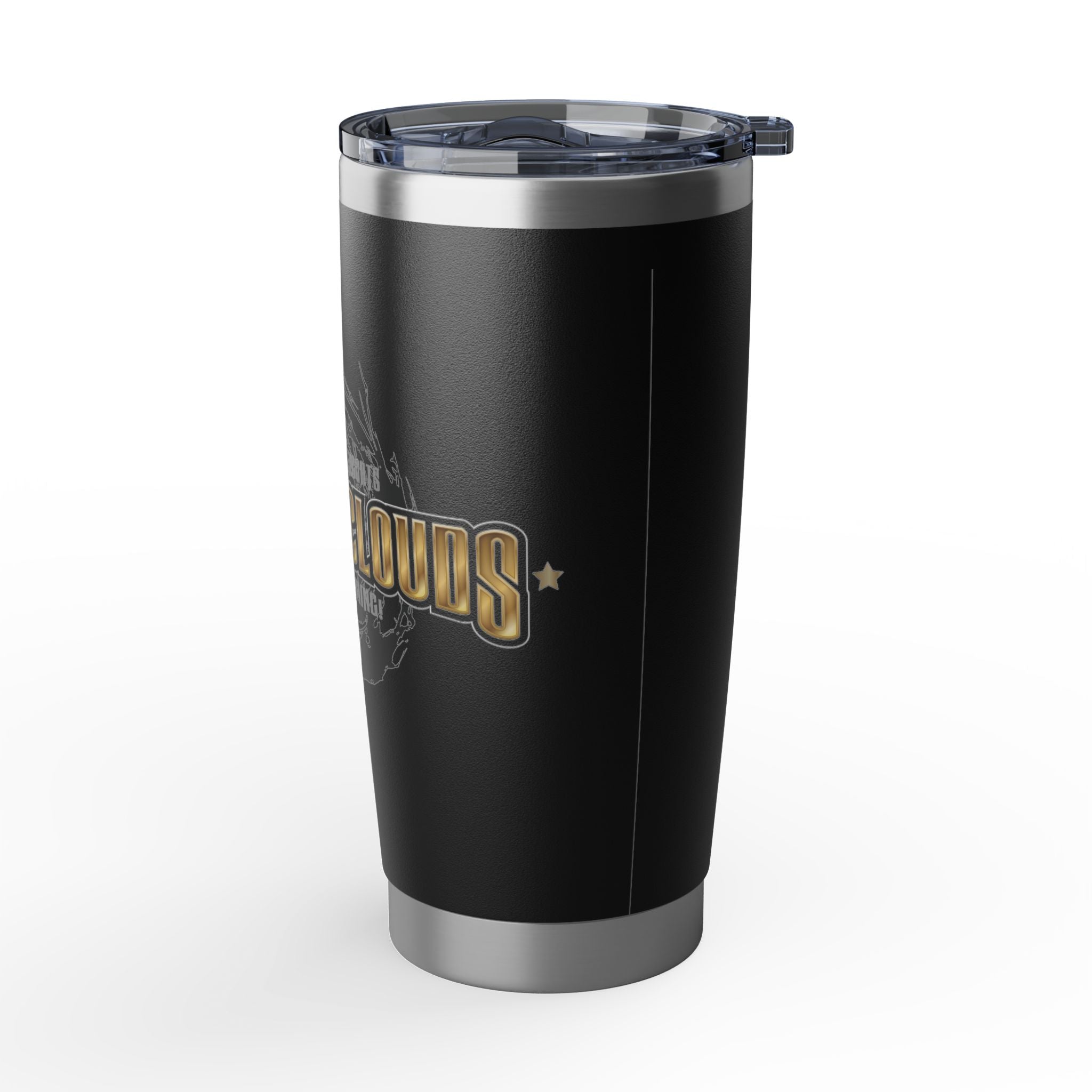 Vagabond 20oz Tumbler – Black Clouds  Logo Insulated Travel Cup