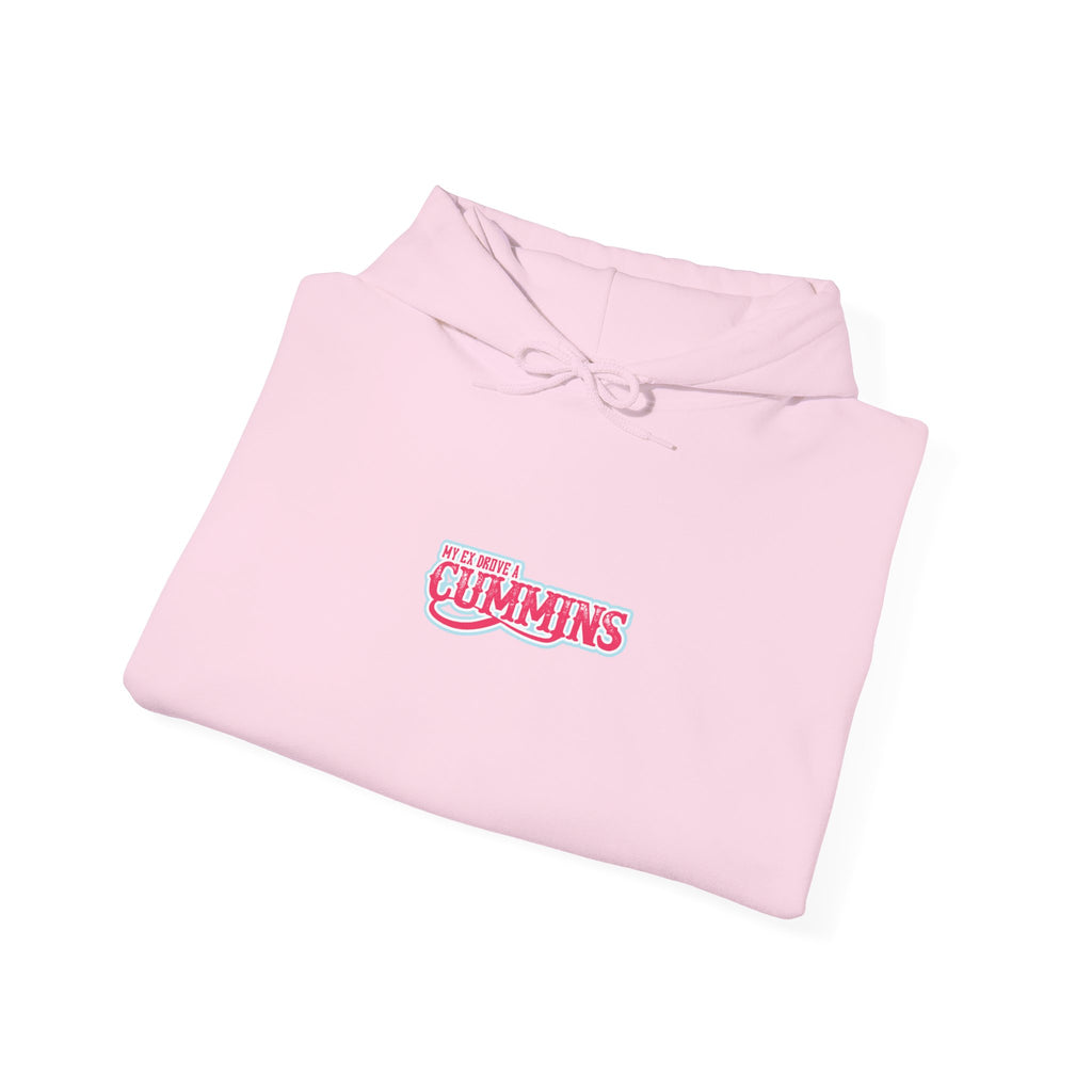 Cummins Pink Logo Hoodie - Retro Auto Mechanic Pullover