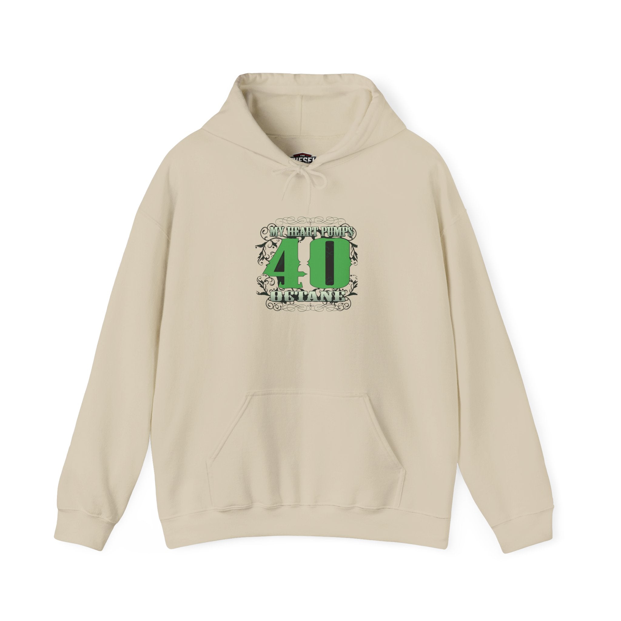 My heart pumps 40 octane - Green Design Sweatshirt