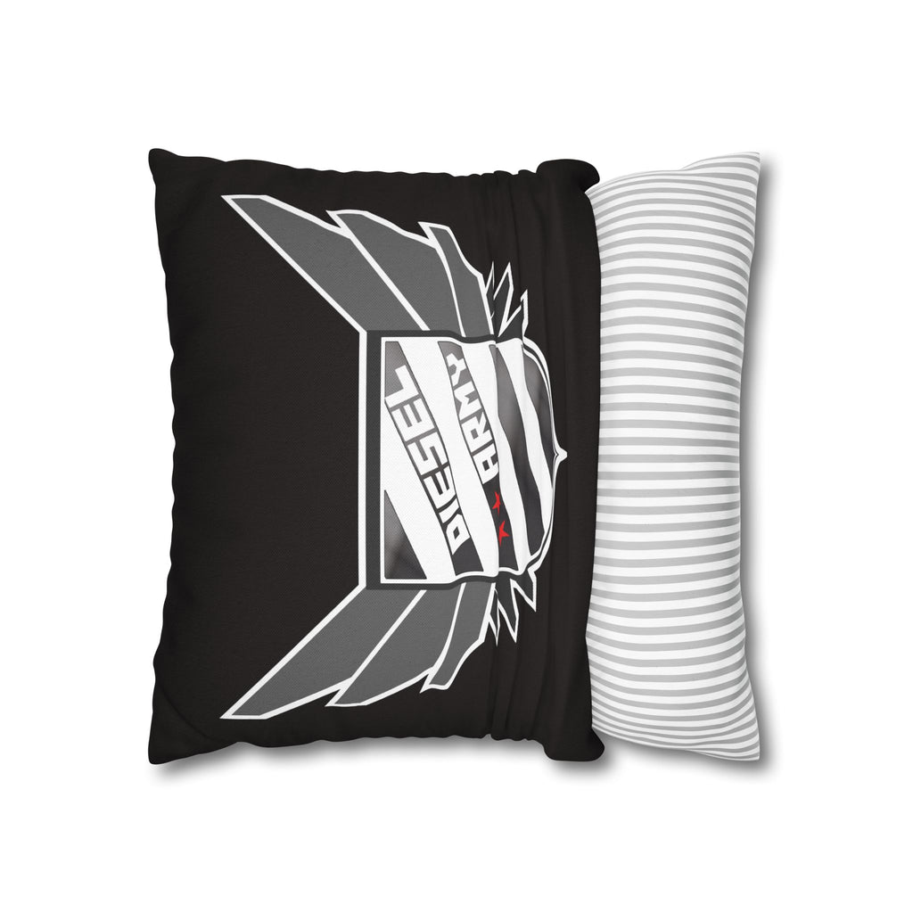 Diesel Army Crest Decorative Pillowcase – Black Winged Shield Accent