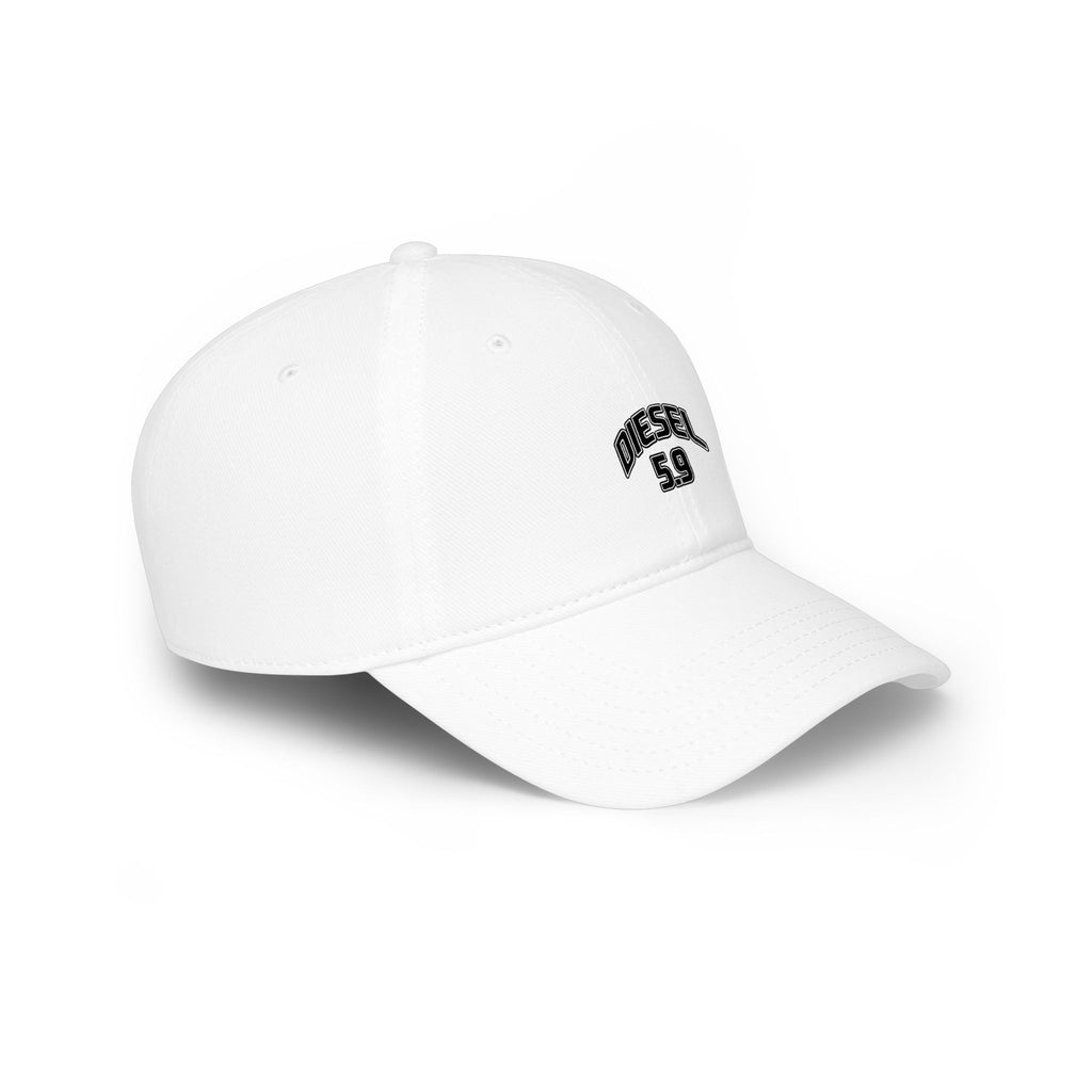Diesel 5.9 Embroidered Baseball Cap — Low Profile Red Trucker Hat
