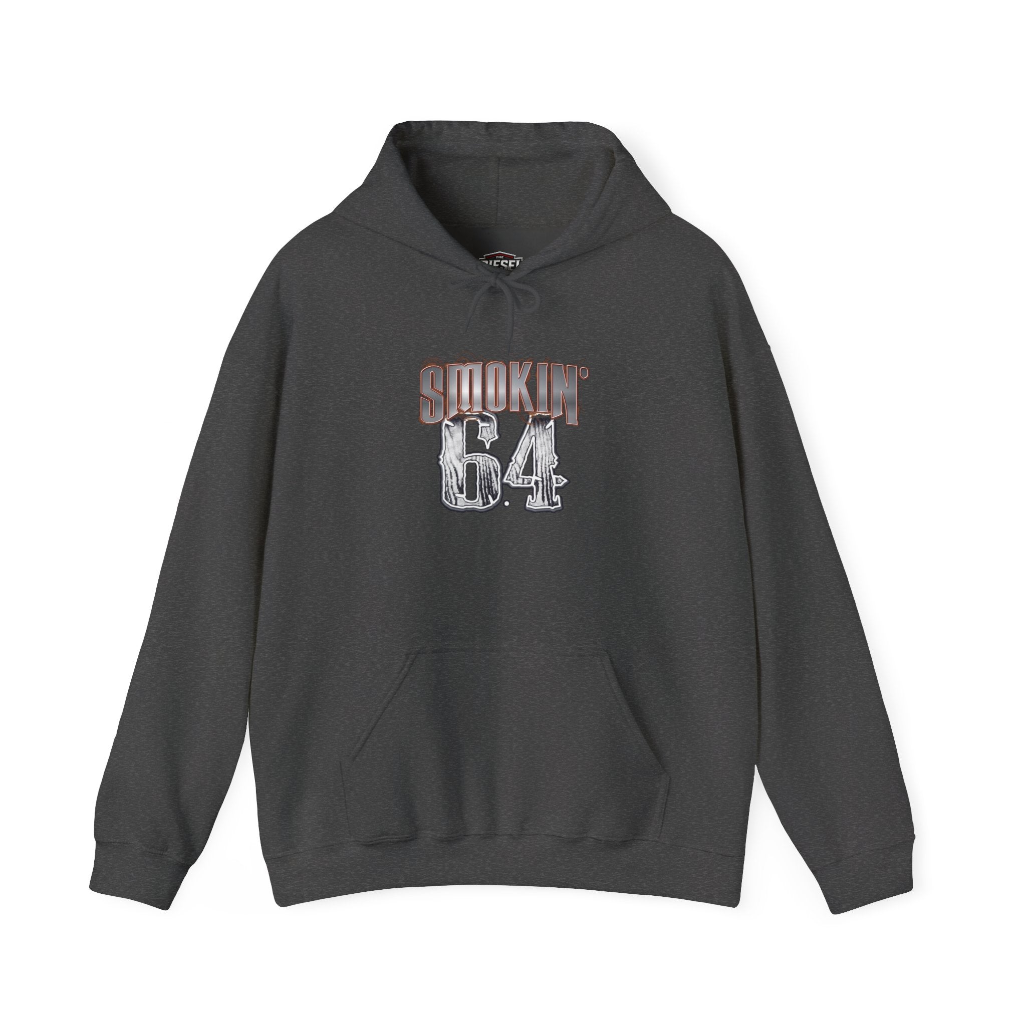 Smokin' 6.4 Hoodie – Vintage Distressed Truck/Engine Crew Sweatshirt