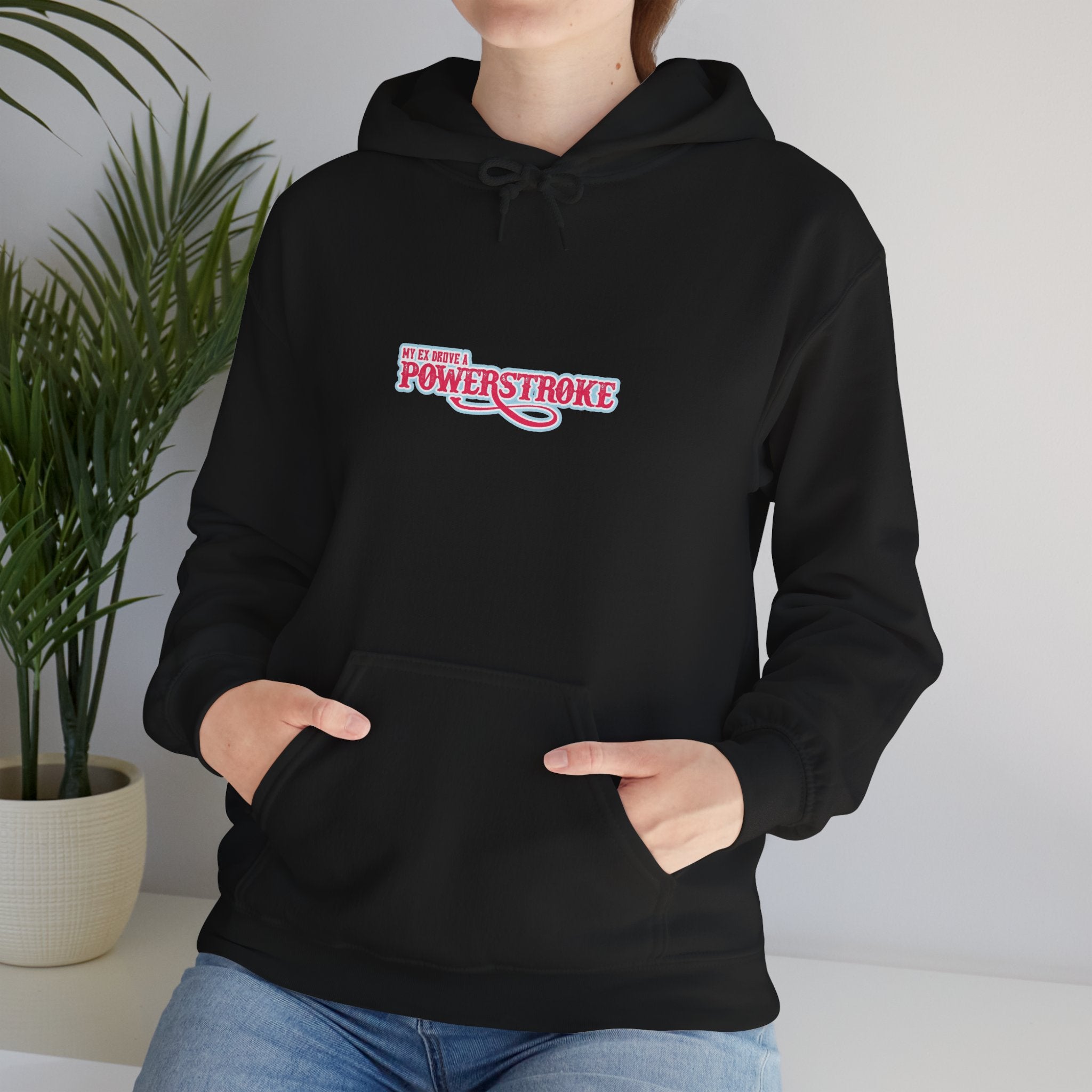 Powerstroke Logo Hoodie - Retro Pink Small Chest Graphic