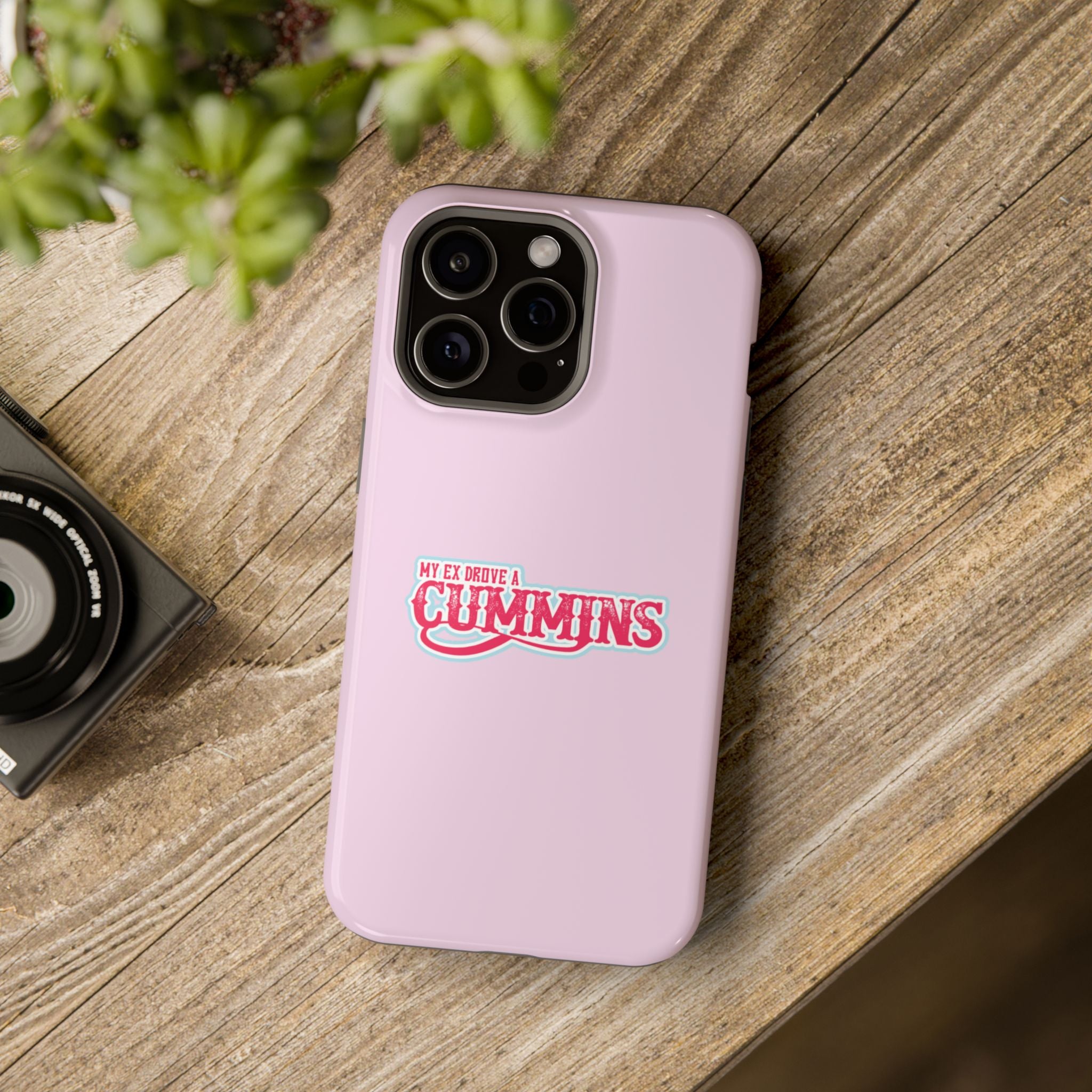 Impact-Resistant Phone Case — "My Ex Drove a Cummins" Pink Protective Cover