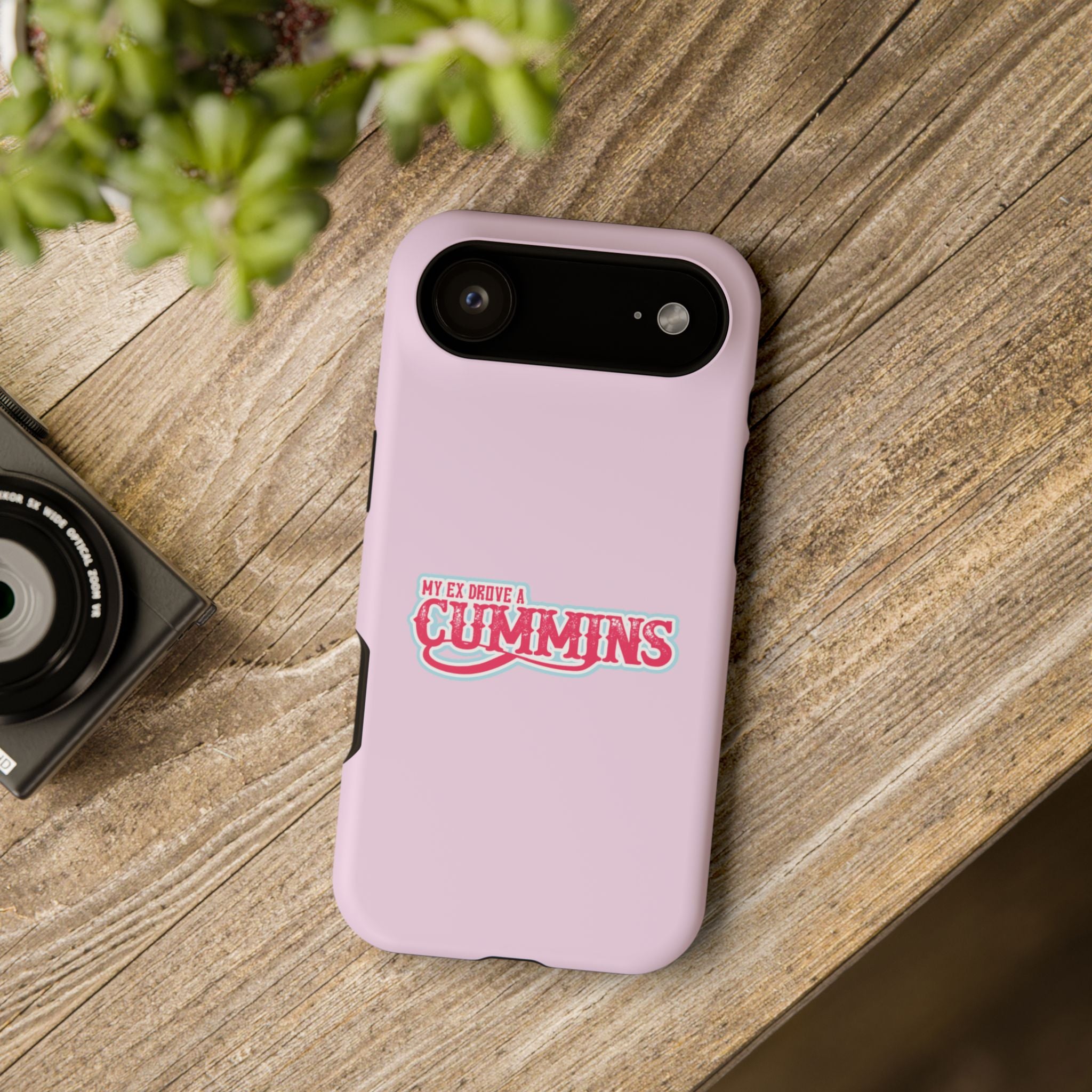 Impact-Resistant Phone Case — "My Ex Drove a Cummins" Pink Protective Cover