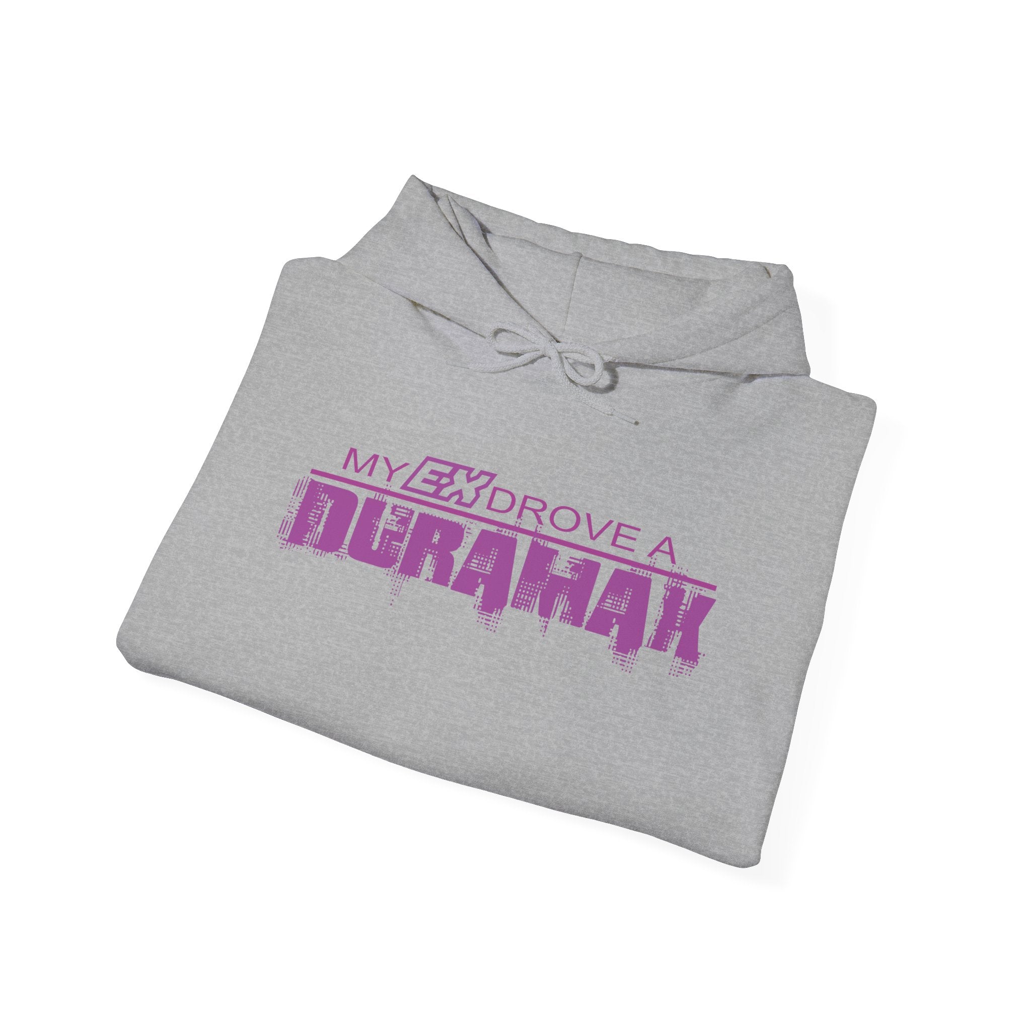 Hoodie – "My Ex Drove a Duramax" Retro Purple Graphic Hoodie