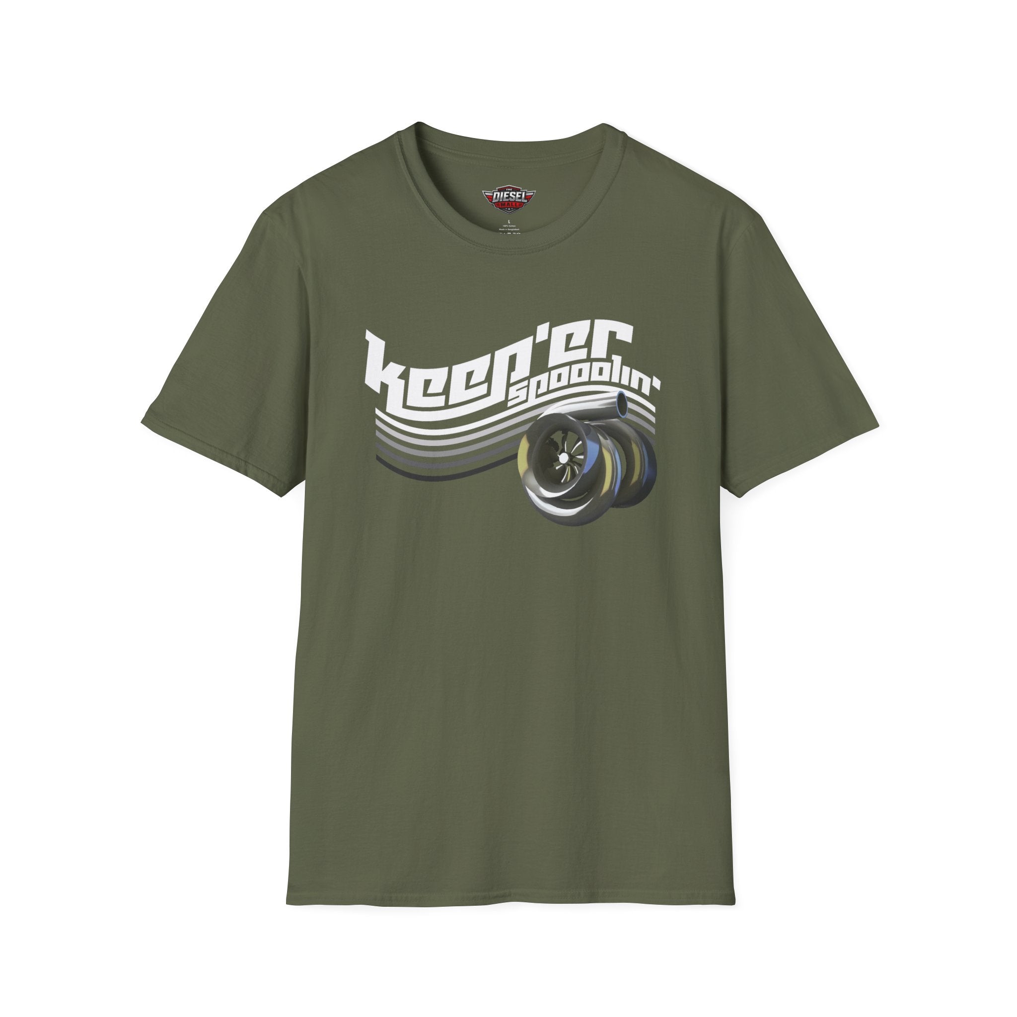 Skateboarder Graphic T-Shirt — “Keeper Goodin” Retro Wheels Design