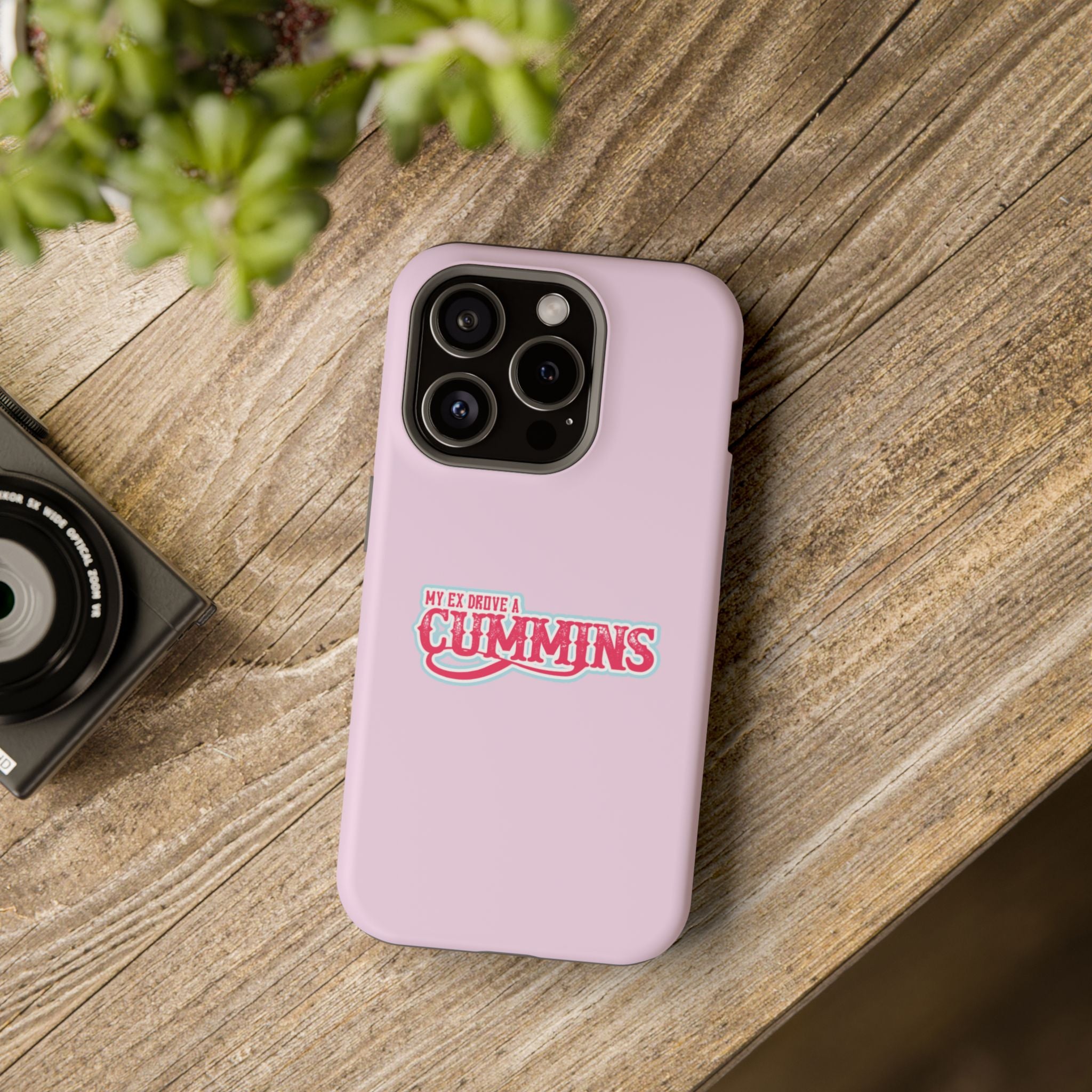 Impact-Resistant Phone Case — "My Ex Drove a Cummins" Pink Protective Cover
