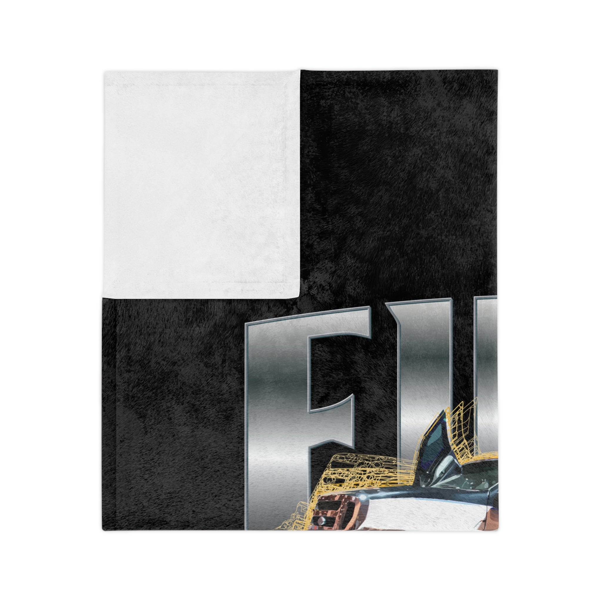 Velveteen Microfiber Blanket — 'F*** Your Prius' Monster Truck Graphic