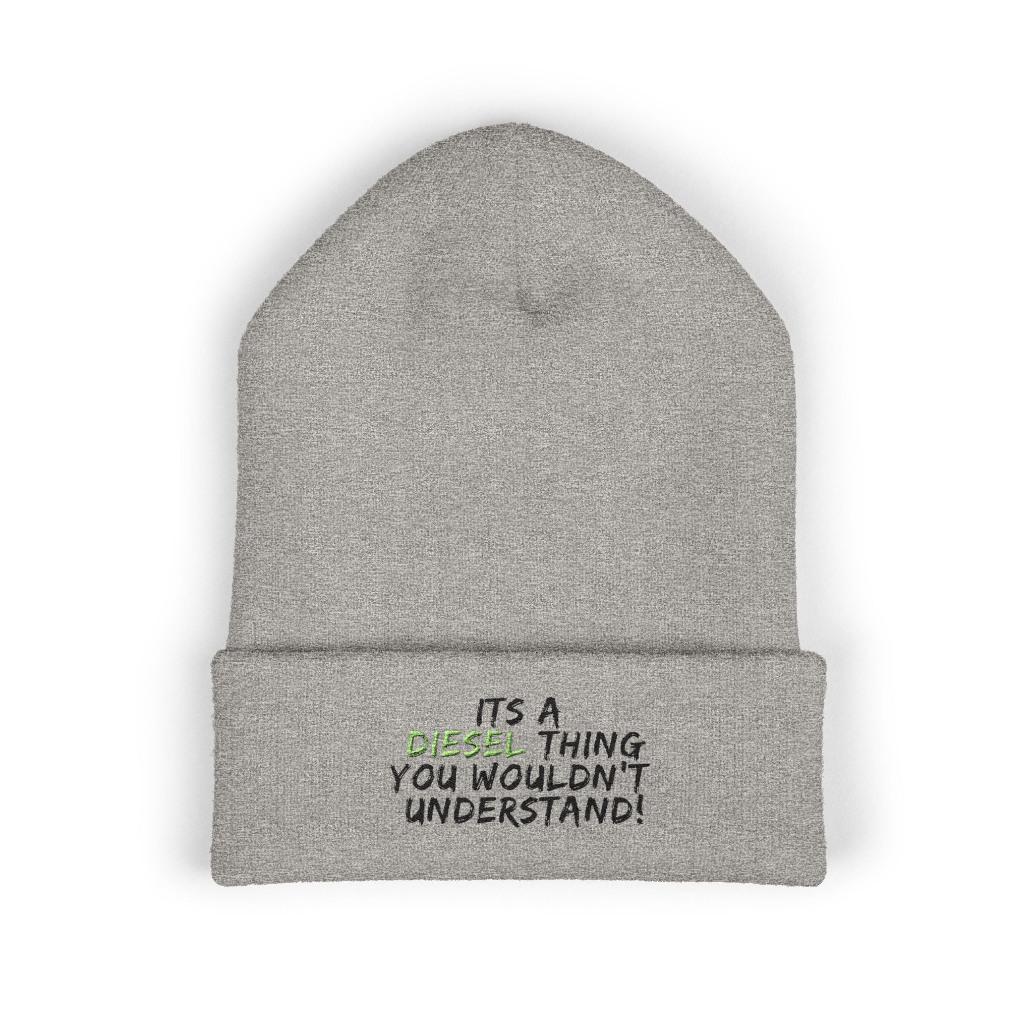 Diesel Lover Embroidered Cuffed Beanie – "It's a Diesel Thing" Winter Hat