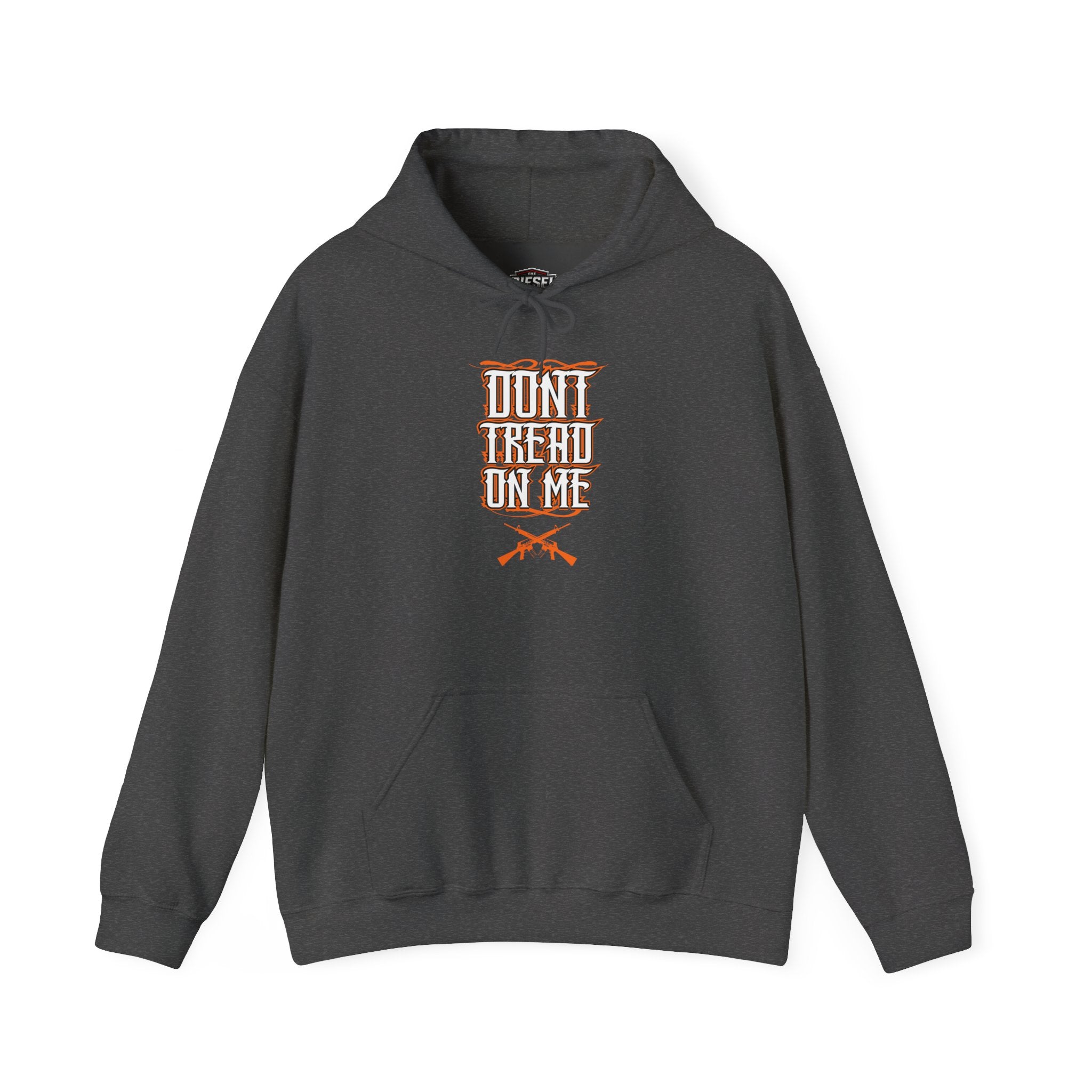 Don’t Tread On Me Hoodie - Retro Script with Crossed Rifles