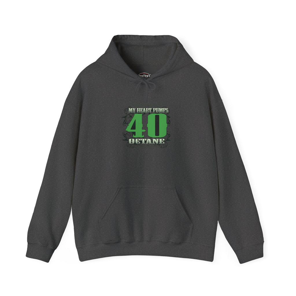 My heart pumps 40 octane - Green Design Sweatshirt