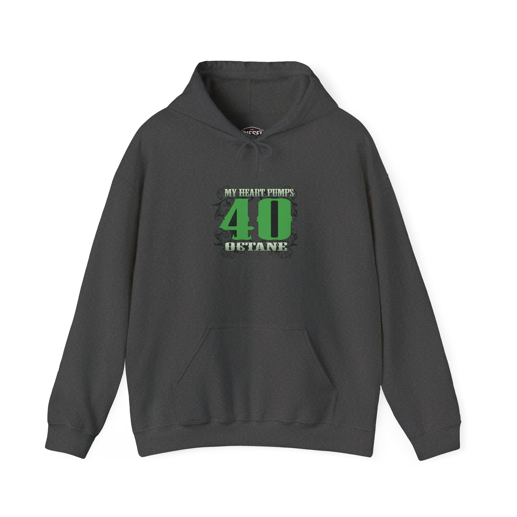 My heart pumps 40 octane - Green Design Sweatshirt