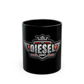 Diesel Army Logo Mug — Black Coffee Cup for Truckers & Gearheads (11oz/15oz)