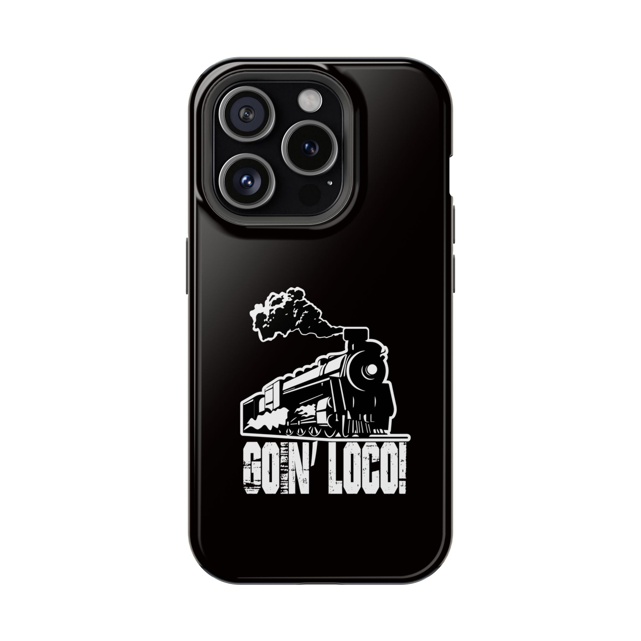 Train Graphic Phone Case — “Goin' Loco!” Impact-Resistant Protective Case
