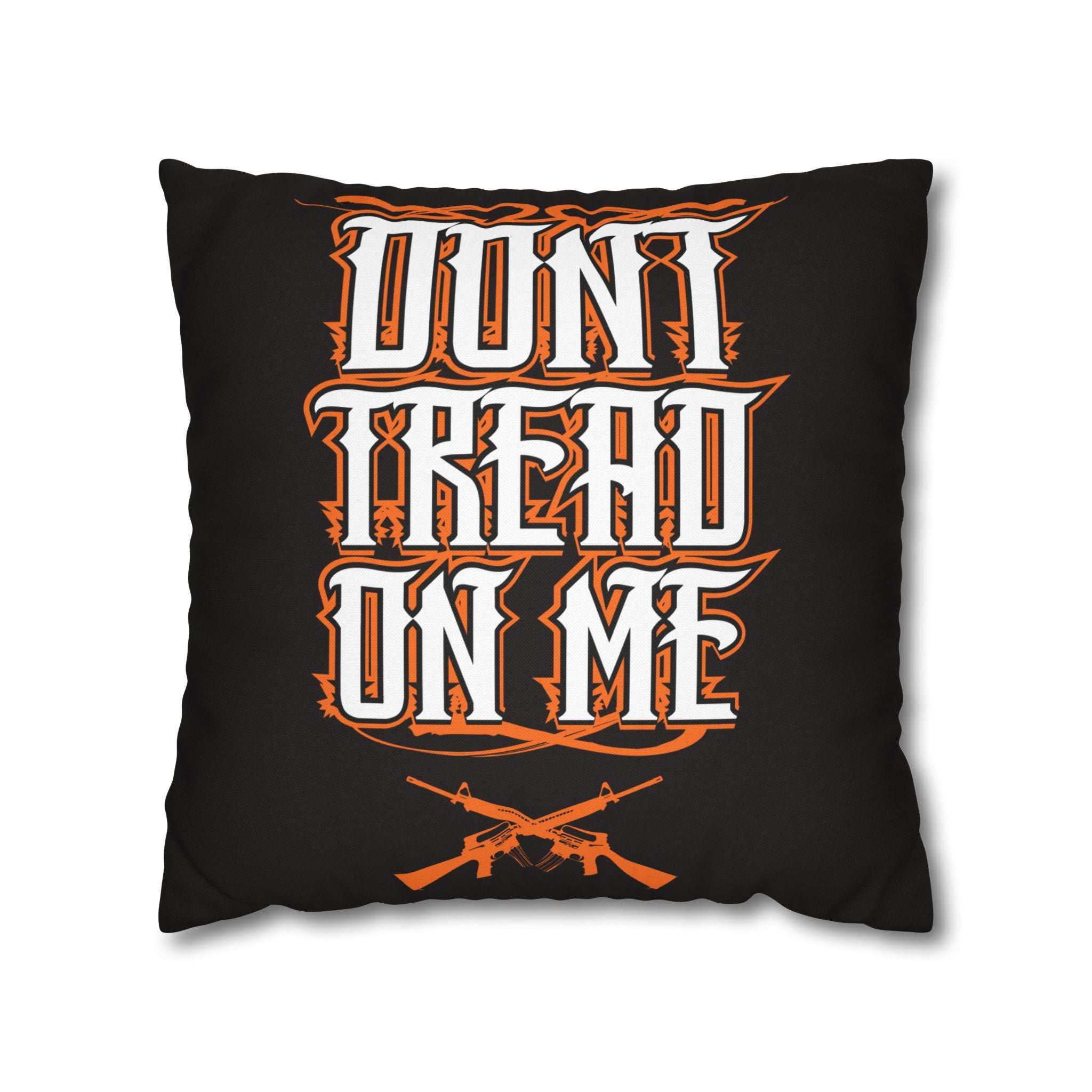 Don't Tread On Me Square Pillow — Patriotic Gadsden-Style Decorative Throw