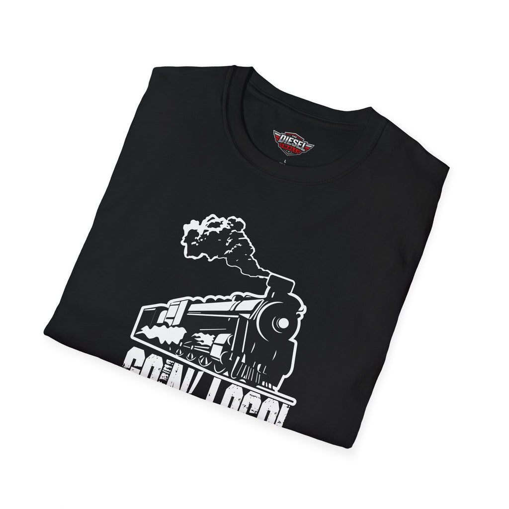 Train T-Shirt – 'Goin' Loco' Vintage Steam Locomotive Graphic Tee