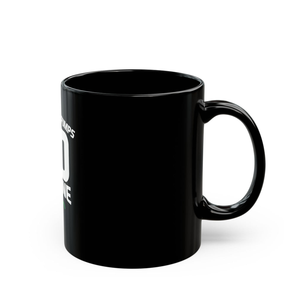 40 Octane Coffee Mug — "My Heart Pumps 40 Octane" Black Ceramic Mug for Car/Speed Enthusiasts