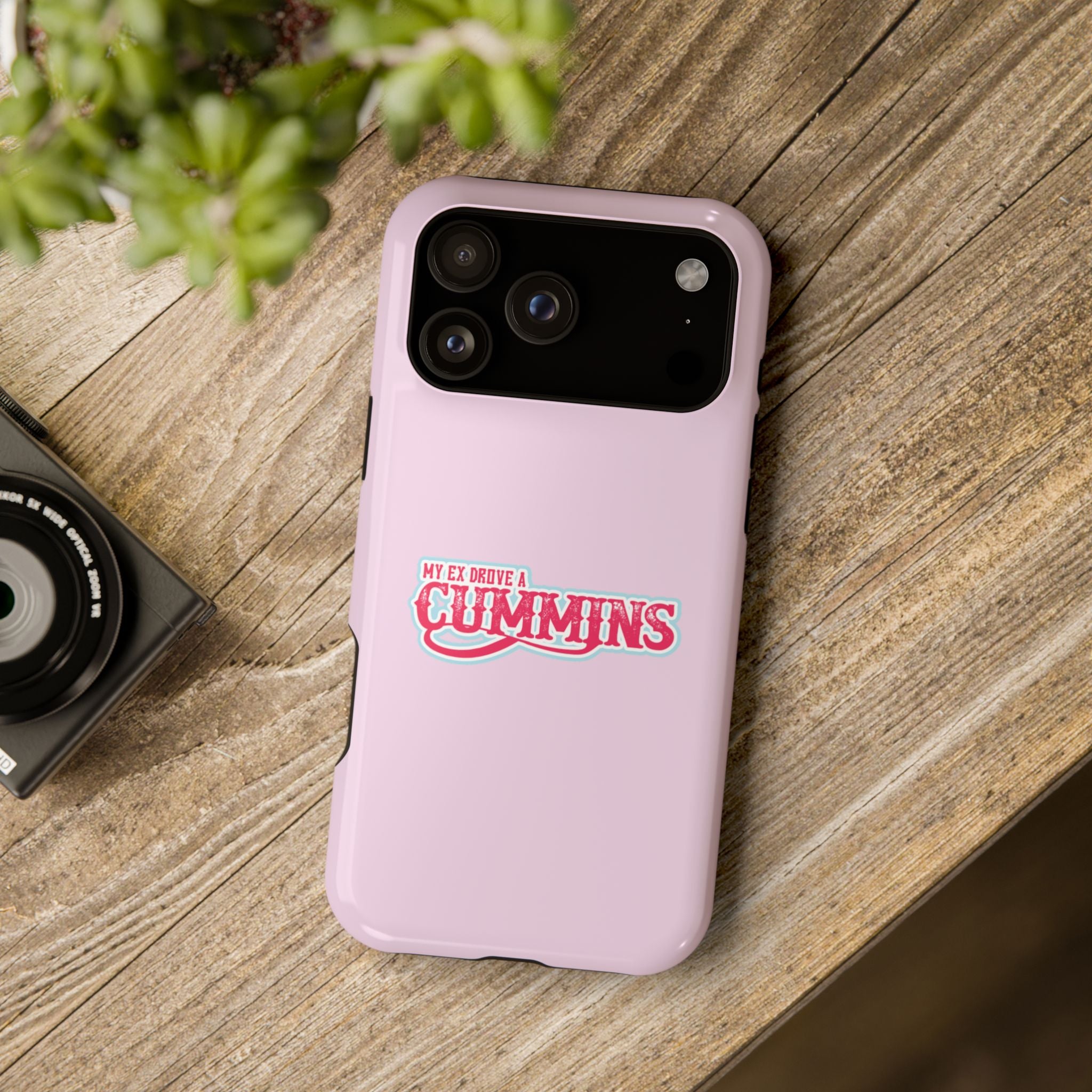 Impact-Resistant Phone Case — "My Ex Drove a Cummins" Pink Protective Cover