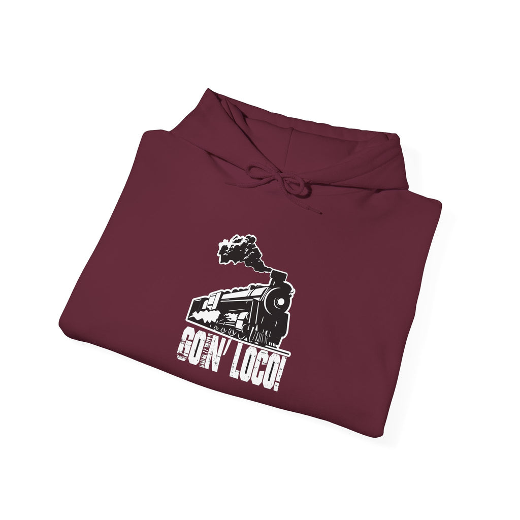Train Locomotive Hoodie - 'GON' LOCO' Vintage Steam Engine Sweatshirt