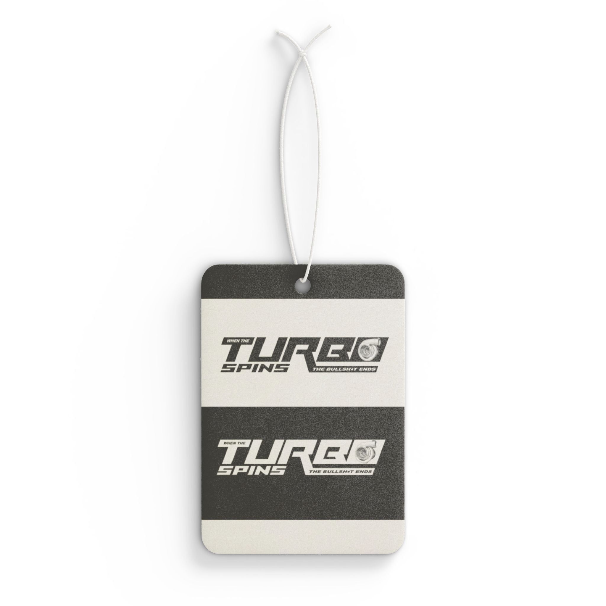 Turbo Spins Car Air Freshener — Racing Logo Scented Ornament