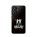 Impact-Resistant Phone Case — "Girls Just Wanna Have Guns" Silhouette Design