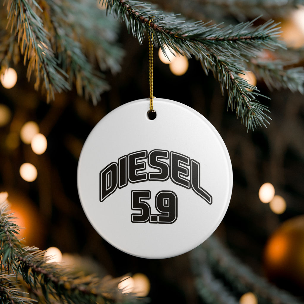 Diesel 5.9 Ceramic Ornament — Truck & Engine Lover Holiday Decoration