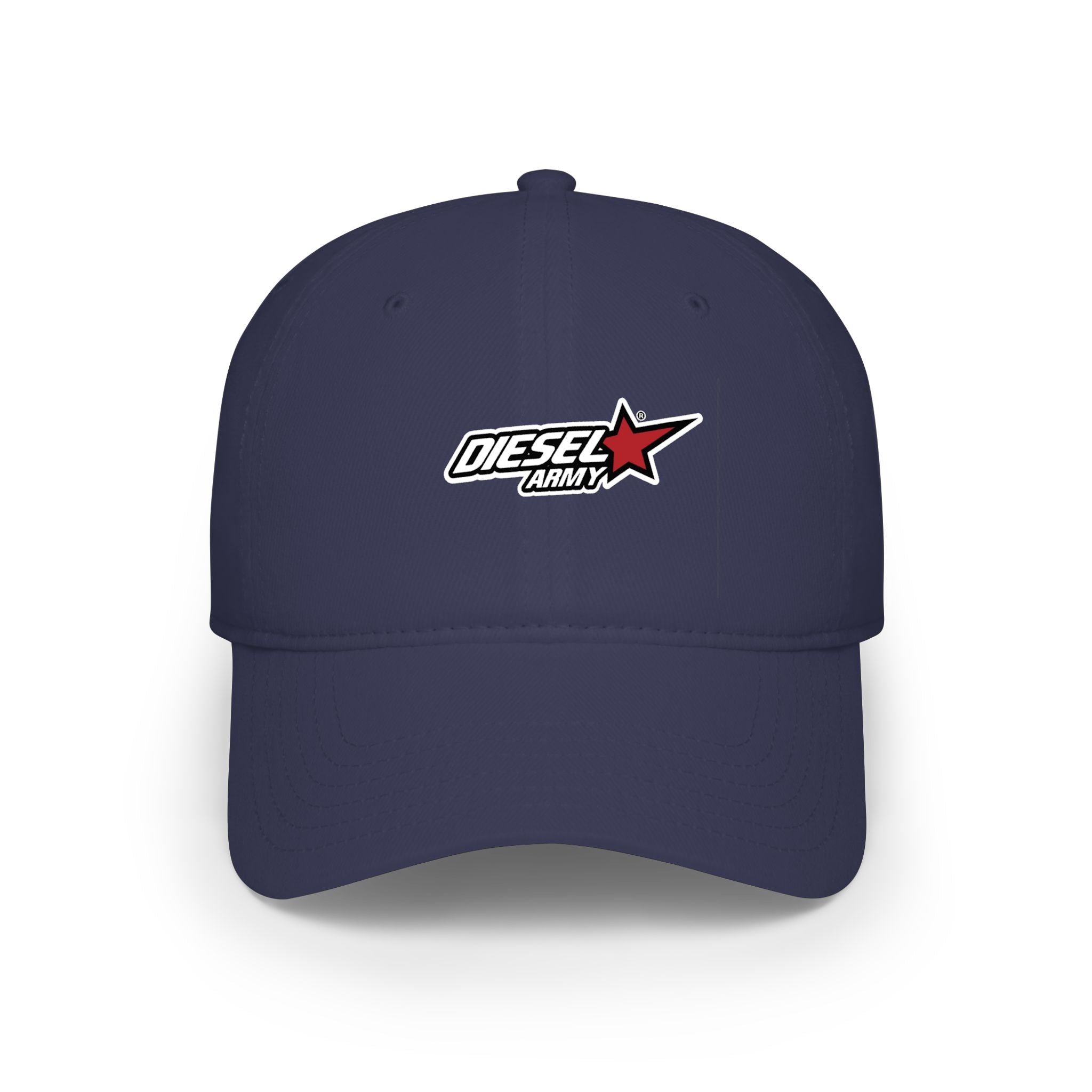 Diesel Army Low Profile Baseball Cap — Embroidered Red Star Logo
