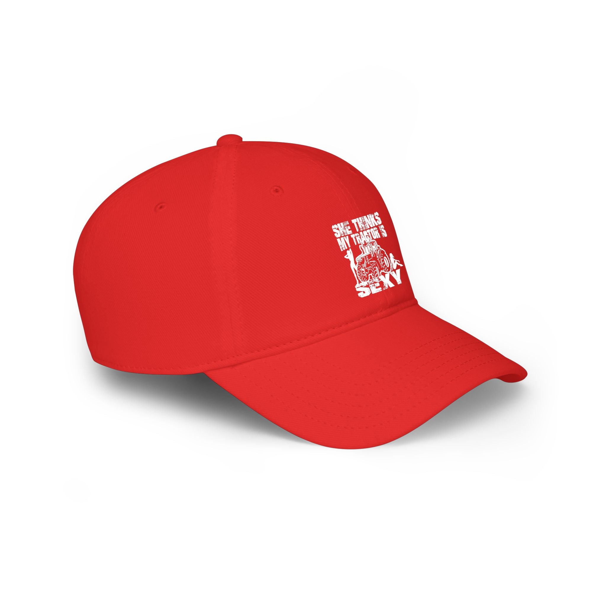 Low Profile Baseball Cap - 'She Thinks My Tractor's Sexy' Vintage Tractor Hat