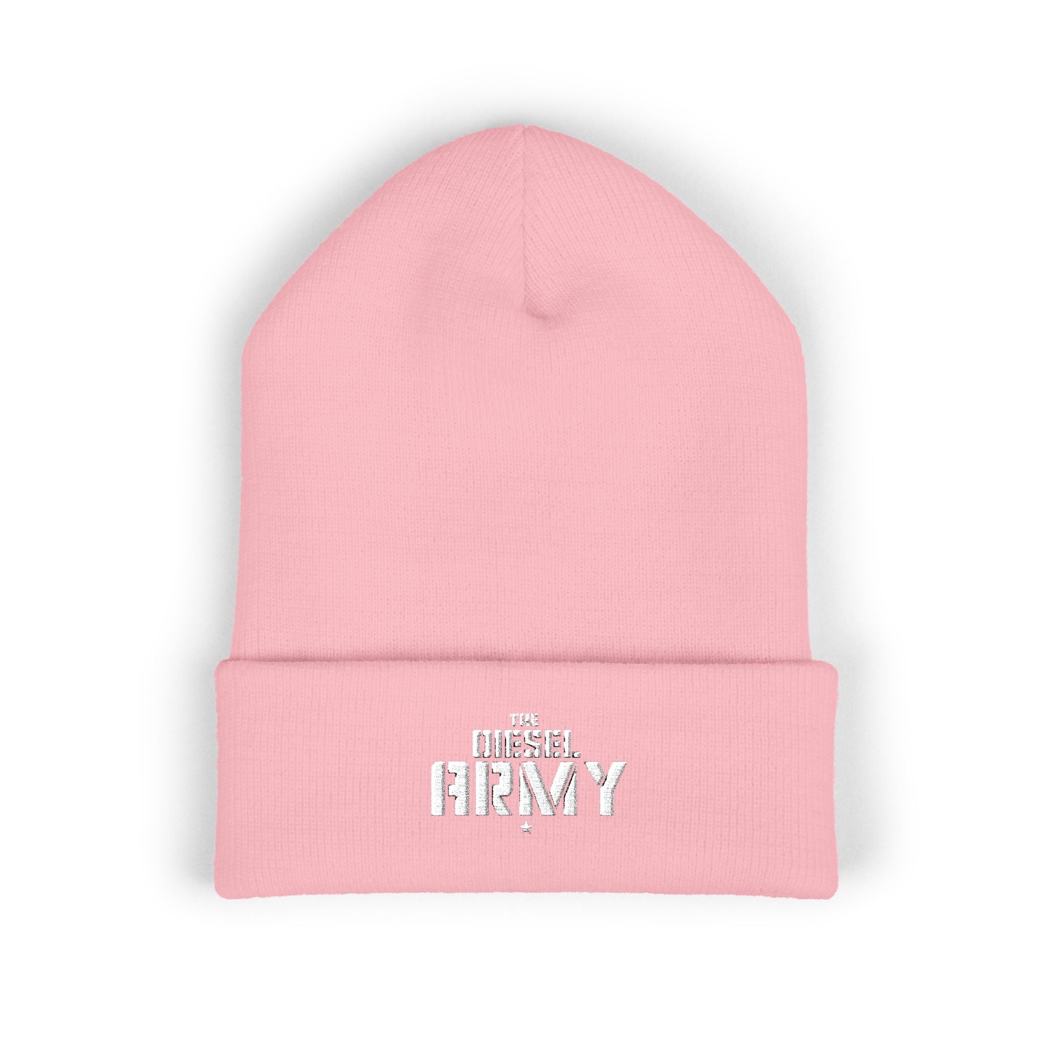 Classic Cuffed Beanie — The Diesel Army Embroidered Knit Hat