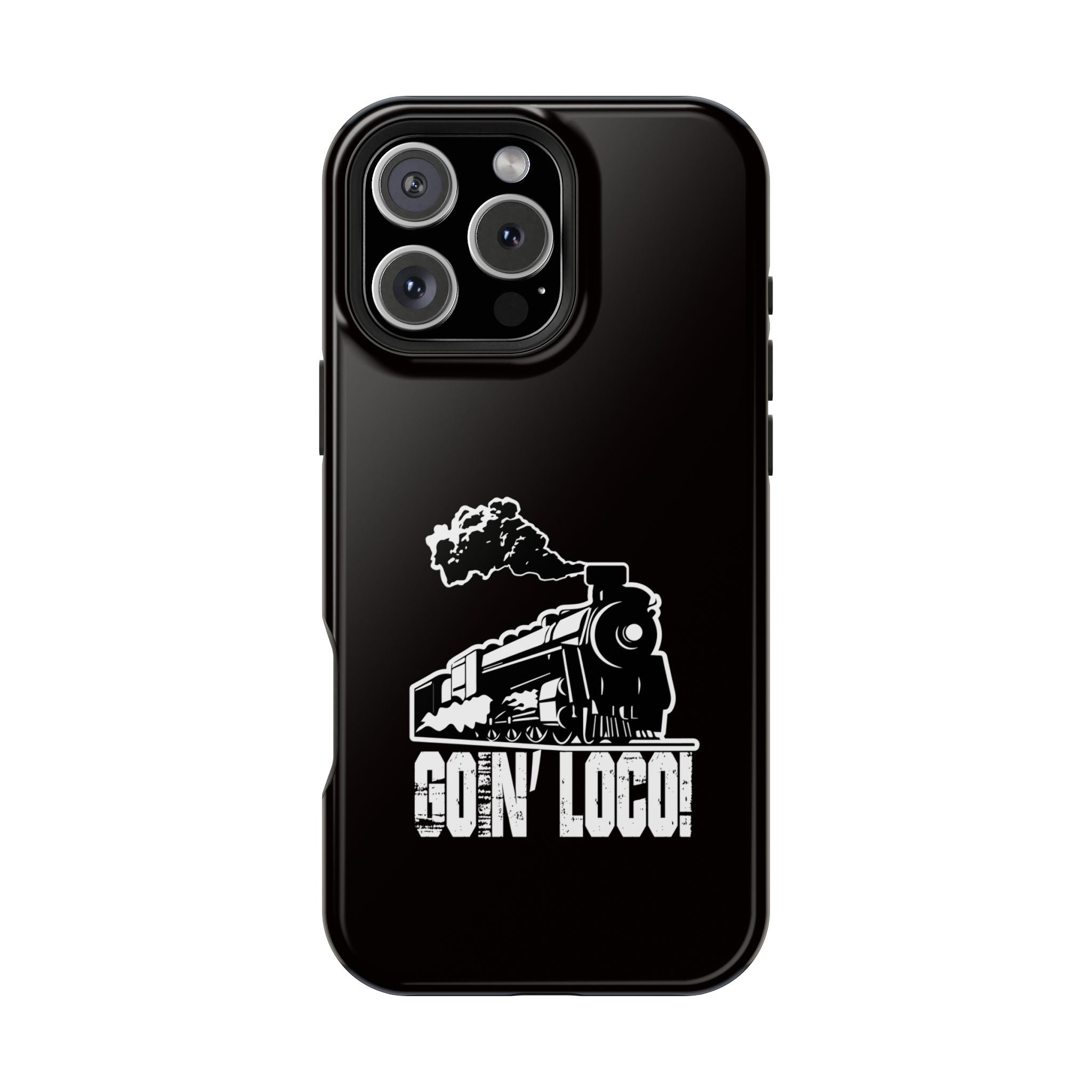 Train Graphic Phone Case — “Goin' Loco!” Impact-Resistant Protective Case