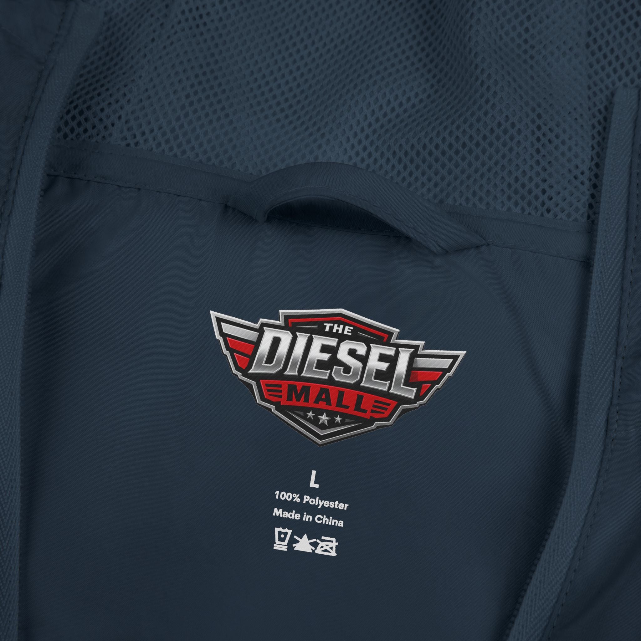 Windbreaker Jacket — 'The Diesel Army' Retro Badge Hooded Windbreaker