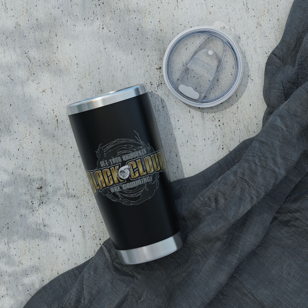 Vagabond 20oz Tumbler – Black Clouds  Logo Insulated Travel Cup