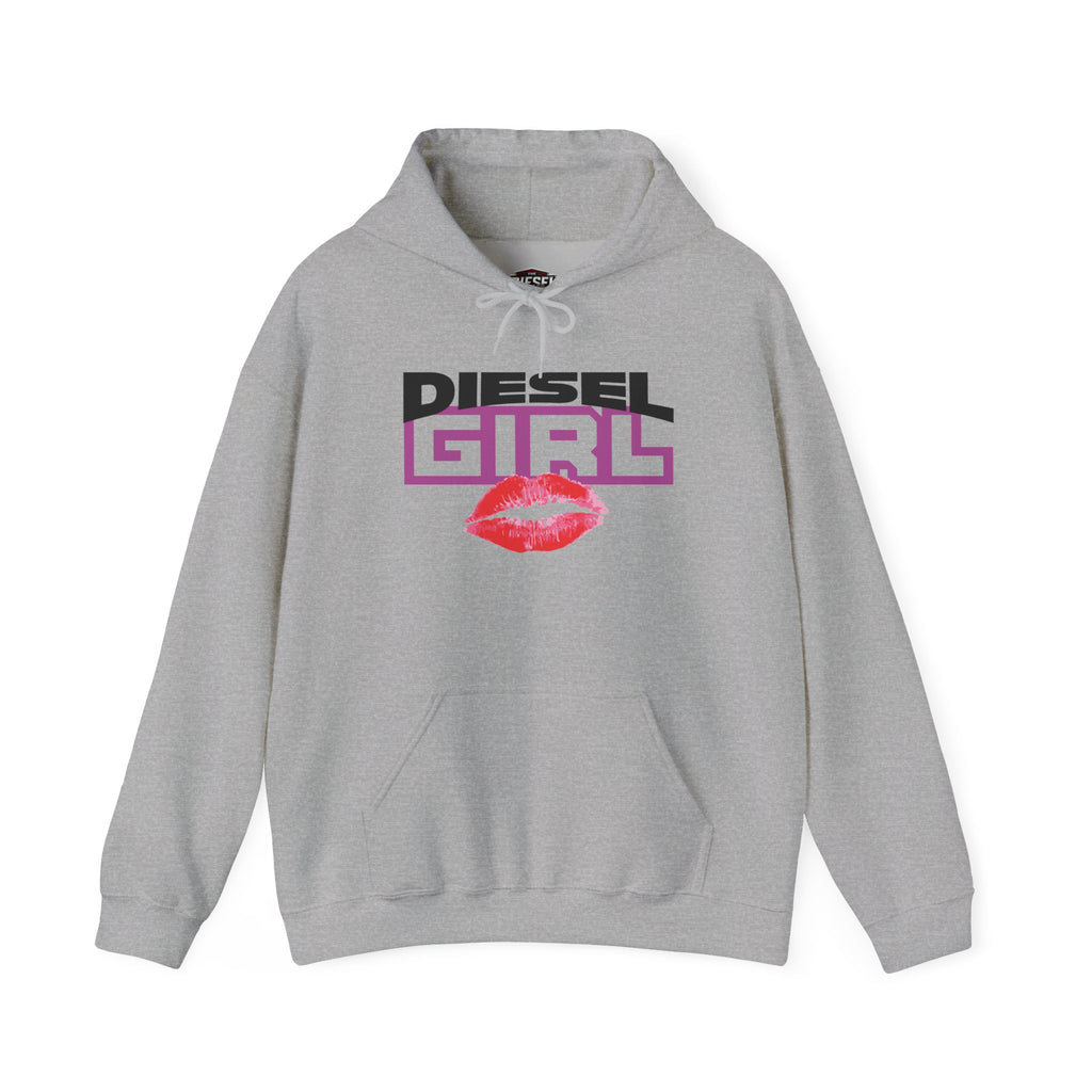 Diesel Girl Hoodie — Retro Lip Kiss Graphic Pullover