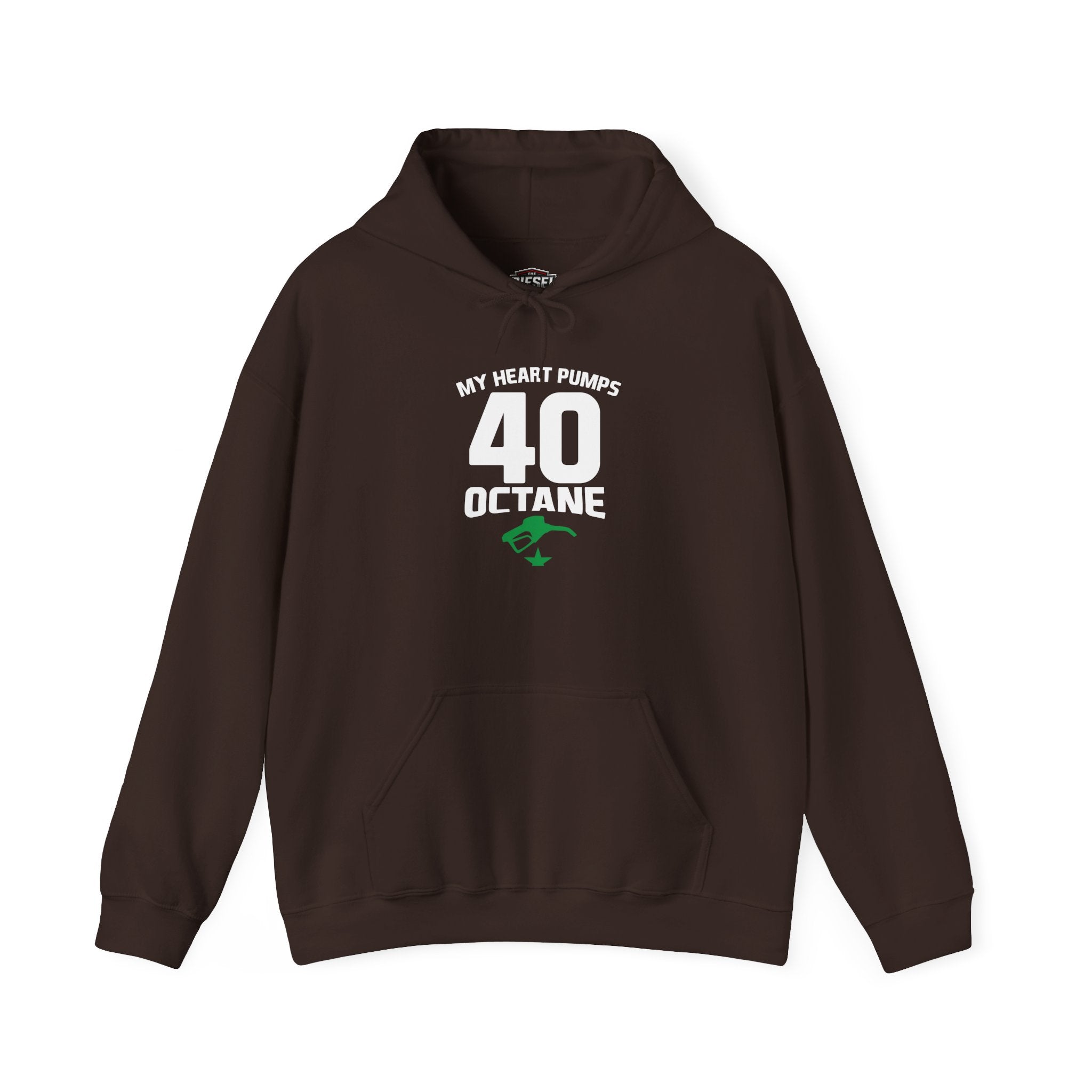 40 Octane Hoodie – "My Heart Pumps 40 Octane" Racing Gasoline Fan Sweatshirt