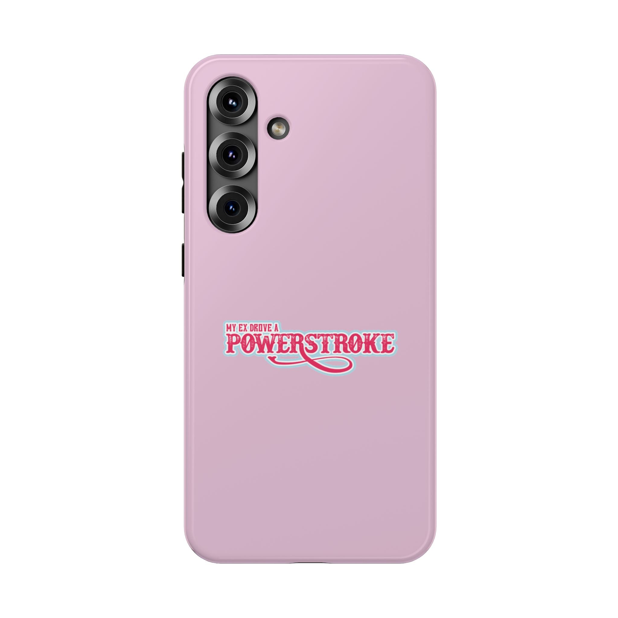 Pink "Powerstroke" Impact-Resistant Phone Case – Feminine Truck Lover Protective Cover