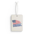 Diesel Pride Car Air Freshener — "America Runs on Diesel" Patriotic Auto Scent