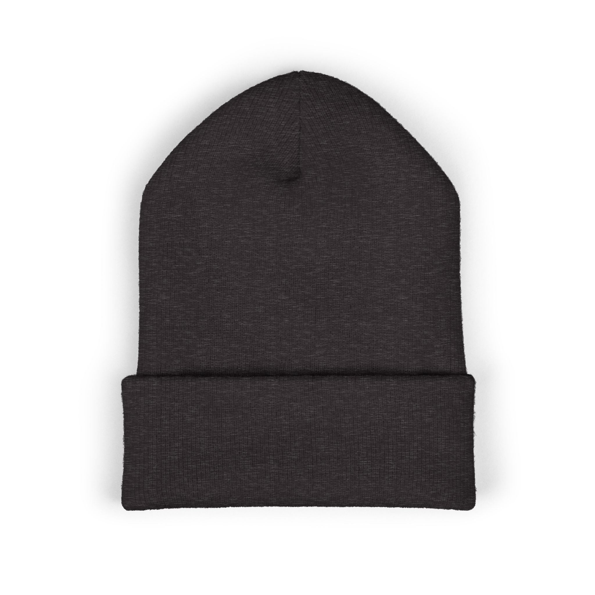 Embroidered Diesel Star Cuffed Beanie — Olive Knit Winter Hat