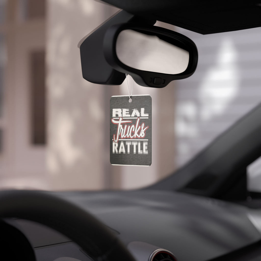 Car Air Freshener — "Real Trucks Rattle" Scented Hanging Ornament for Truck Lovers