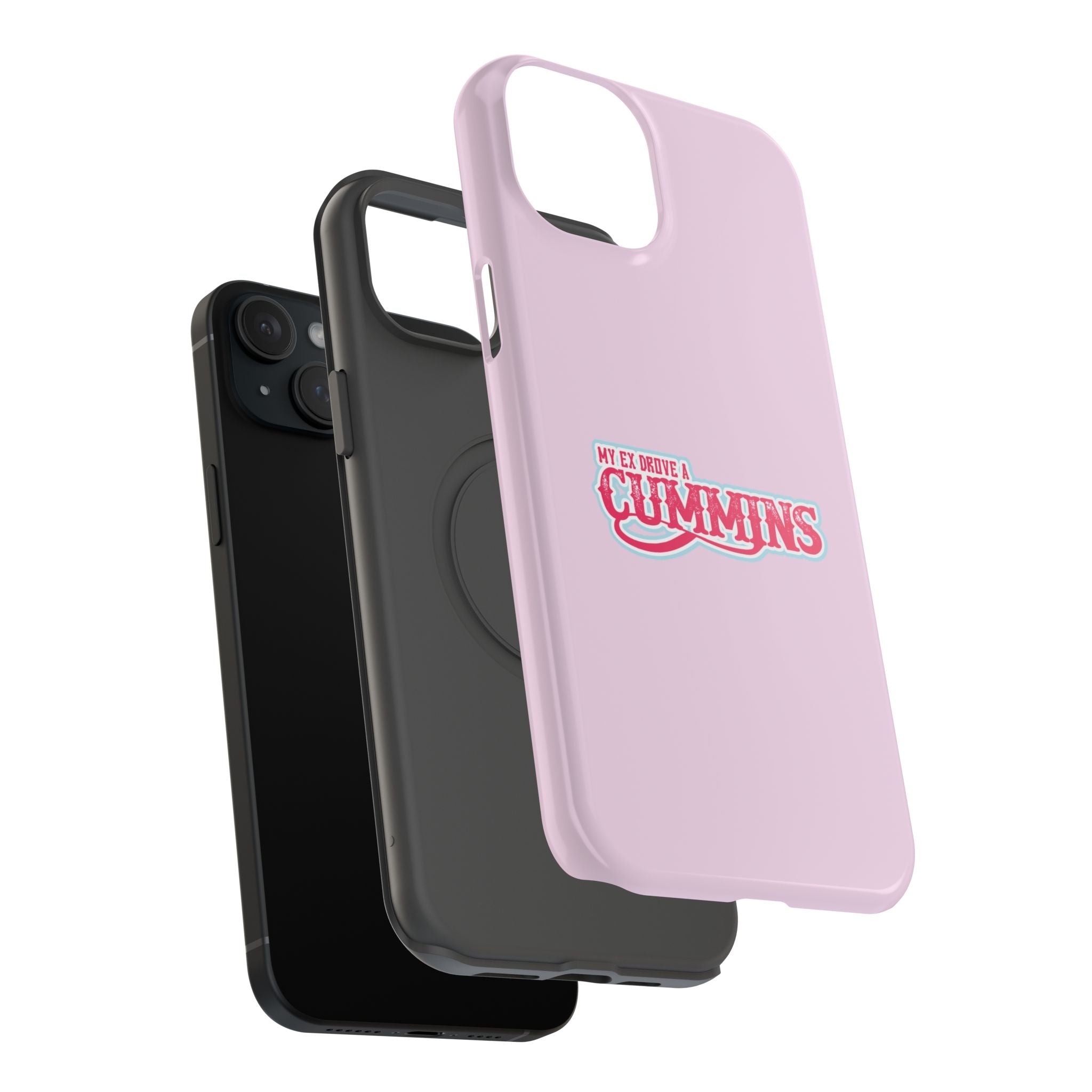 Impact-Resistant Phone Case — "My Ex Drove a Cummins" Pink Protective Cover