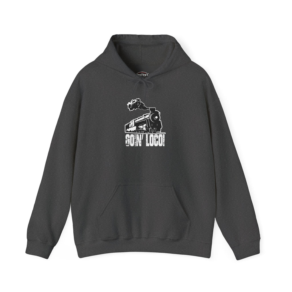 Train Locomotive Hoodie - 'GON' LOCO' Vintage Steam Engine Sweatshirt