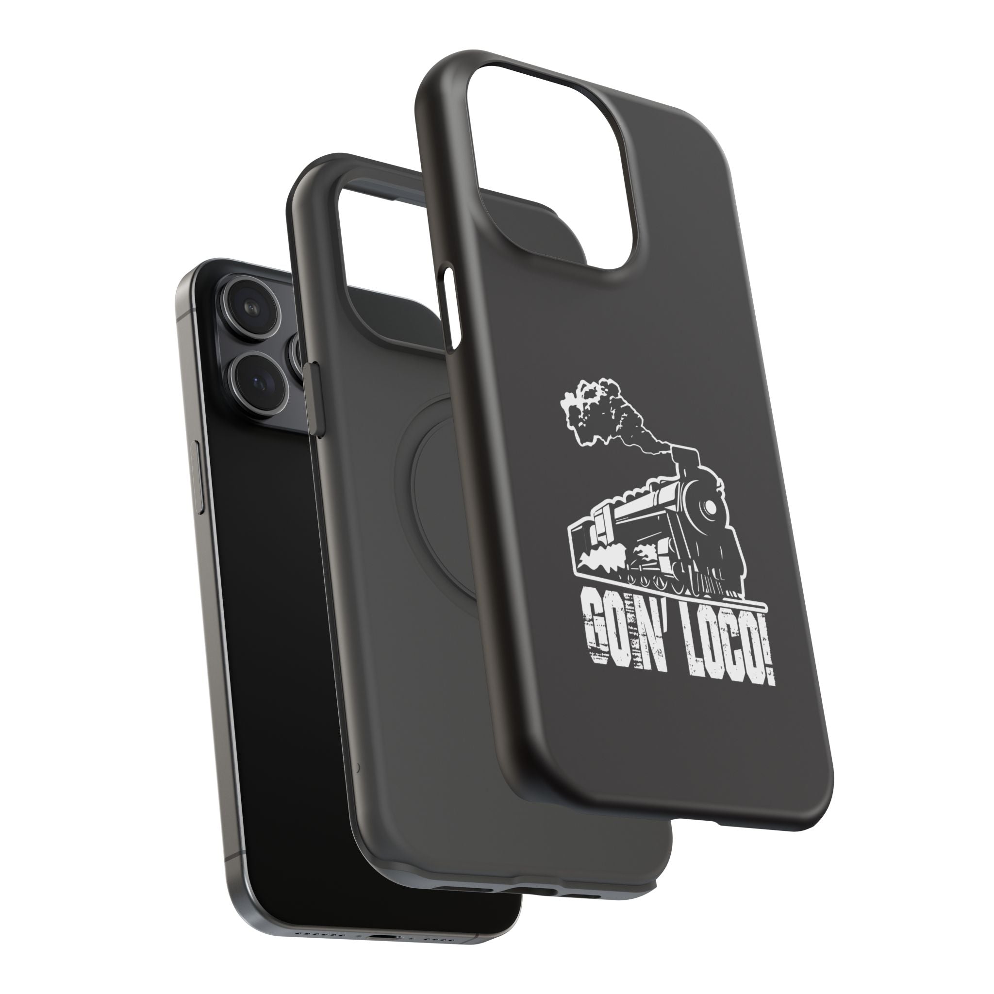Train Graphic Phone Case — “Goin' Loco!” Impact-Resistant Protective Case