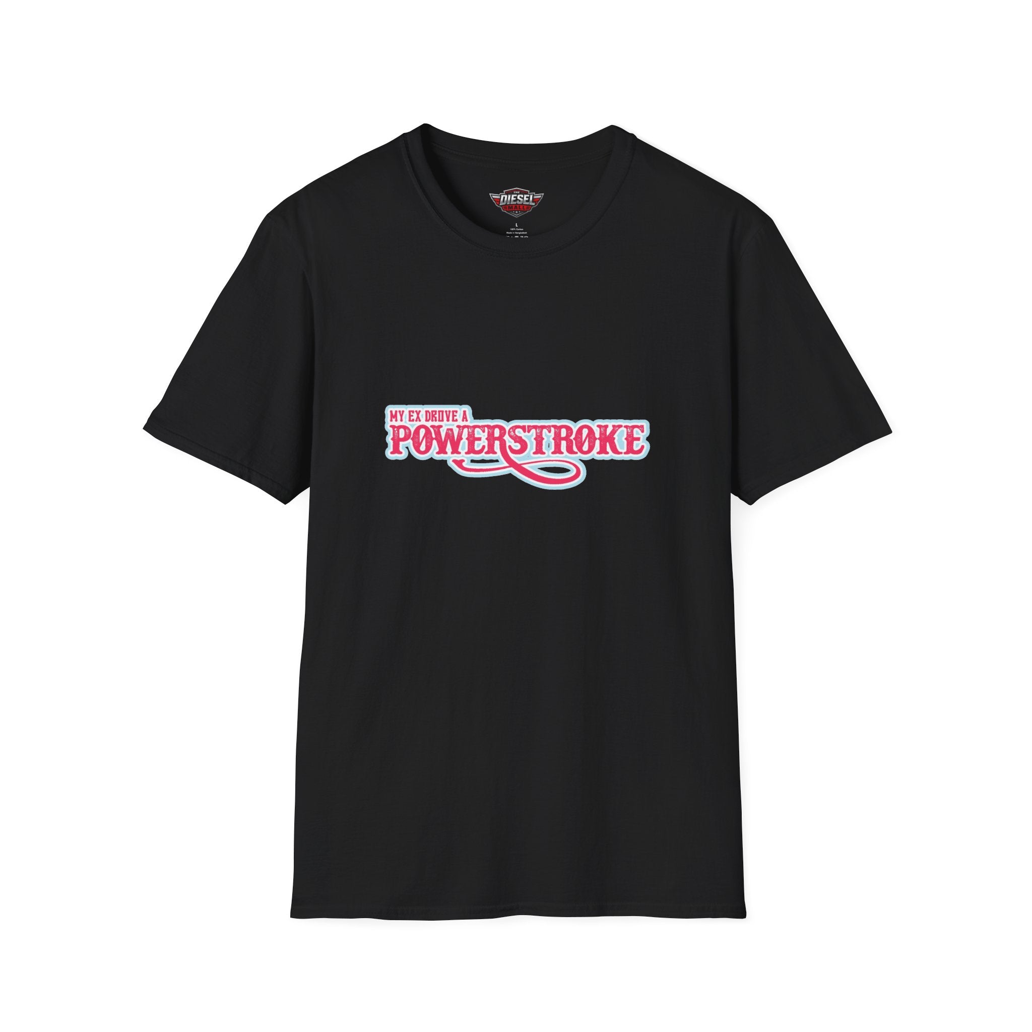 Powerstroke T-Shirt – "My Other Ride Is A Powerstroke" Vintage Pink Diesel Truck Tee