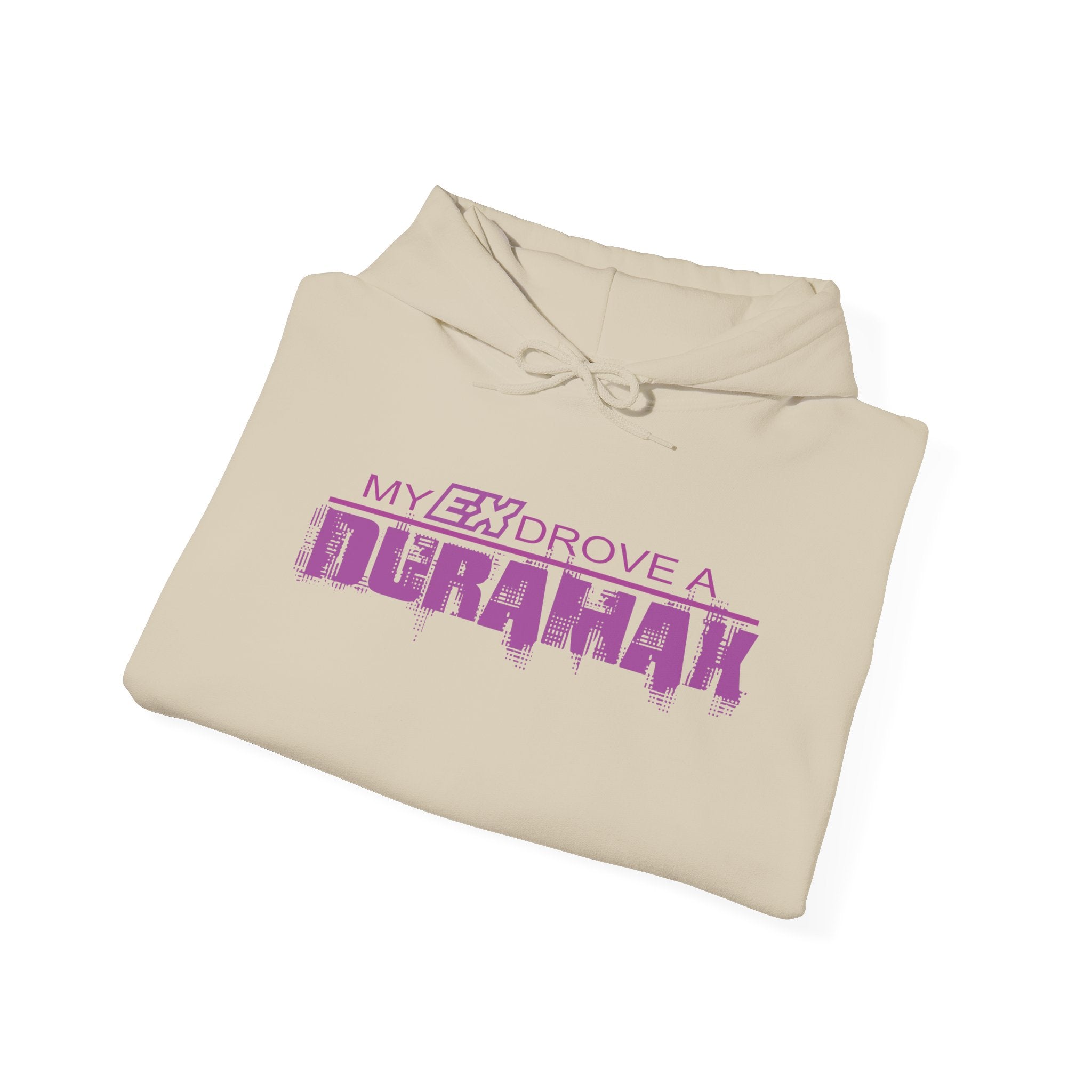 Hoodie – "My Ex Drove a Duramax" Retro Purple Graphic Hoodie