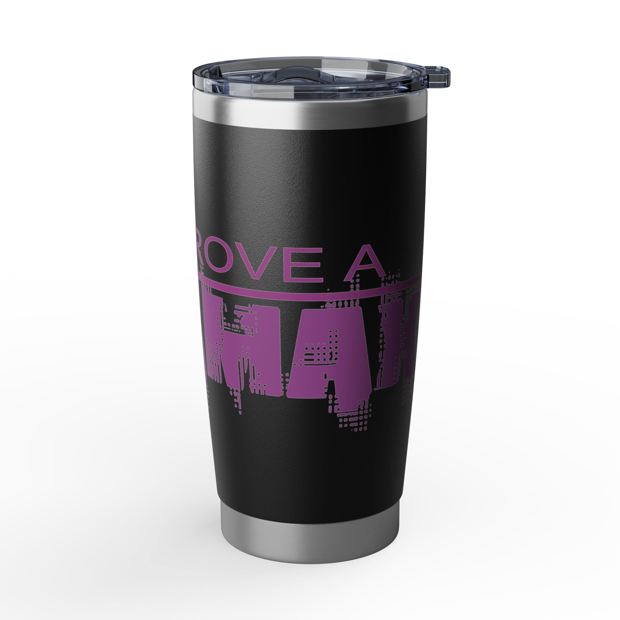 20oz Travel Tumbler — 'My Ex Drove My Brakes' Pink Urban Graphic